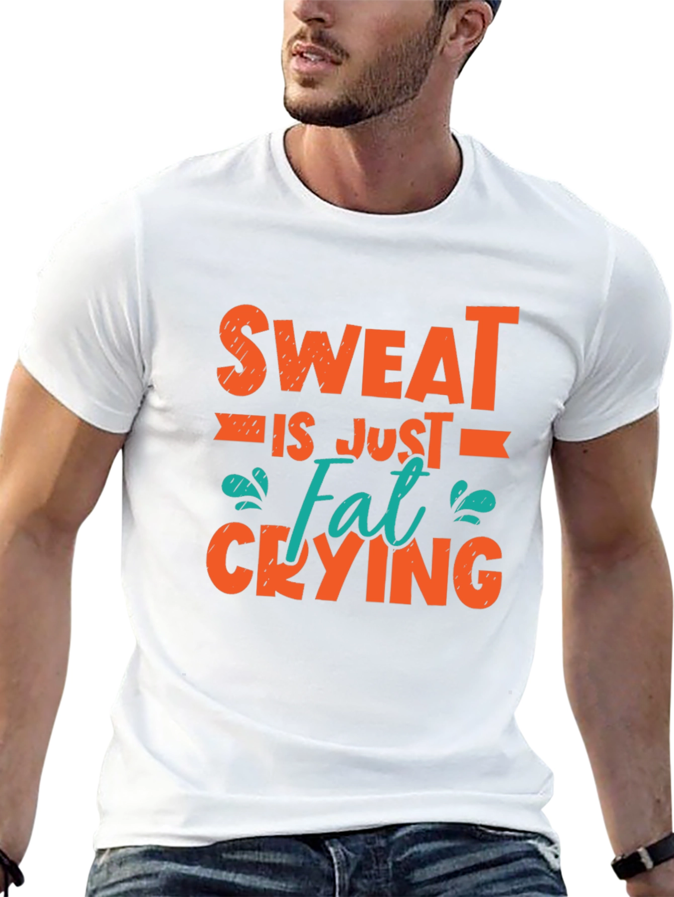 Sweat is Just Fat Crying Graphic Tee