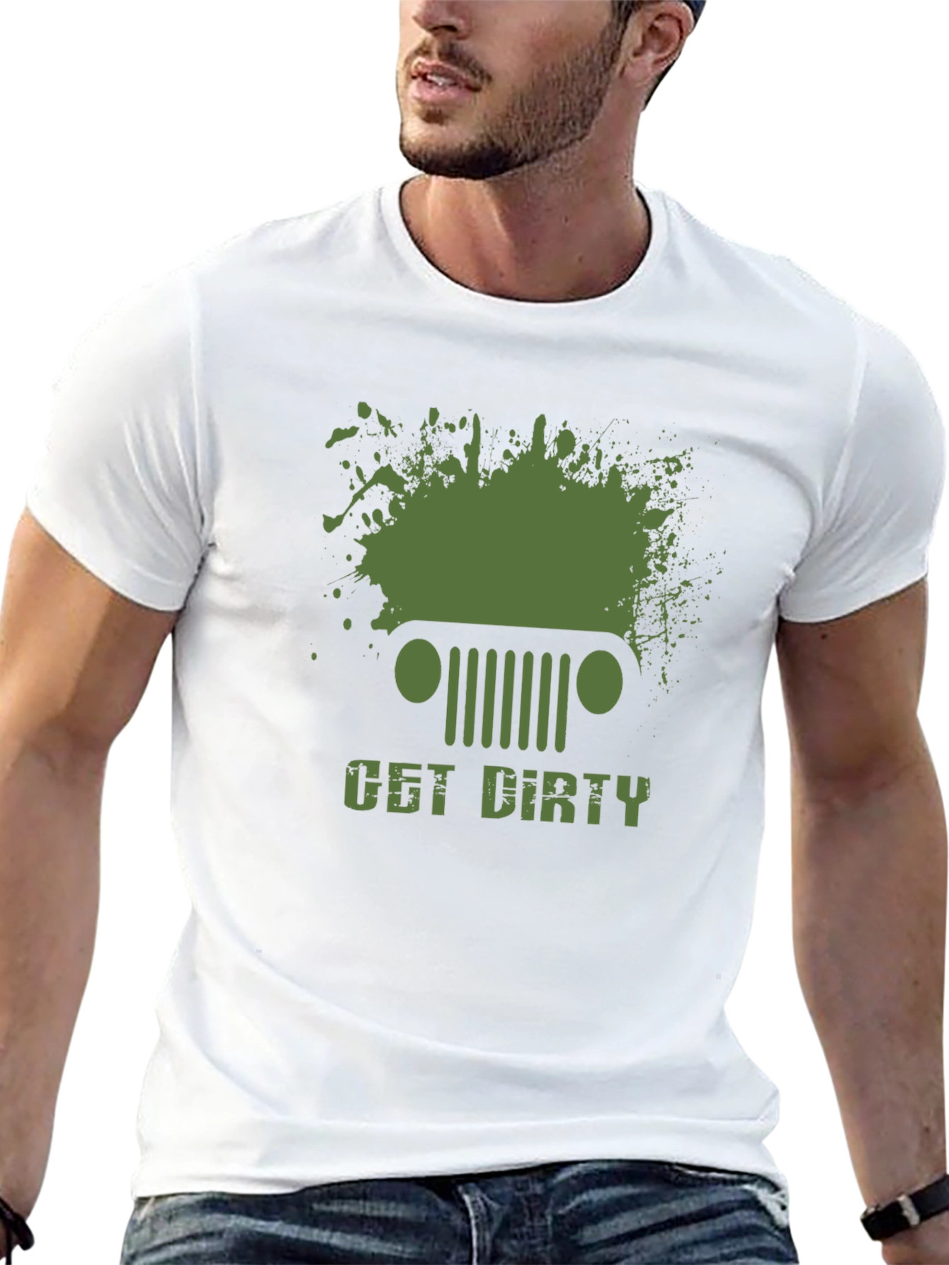 Get Dirty Jeep Graphic Mens T-Shirt