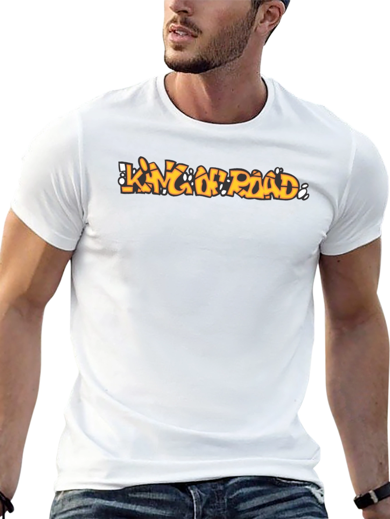 King On Road Graphic Black T-Shirt