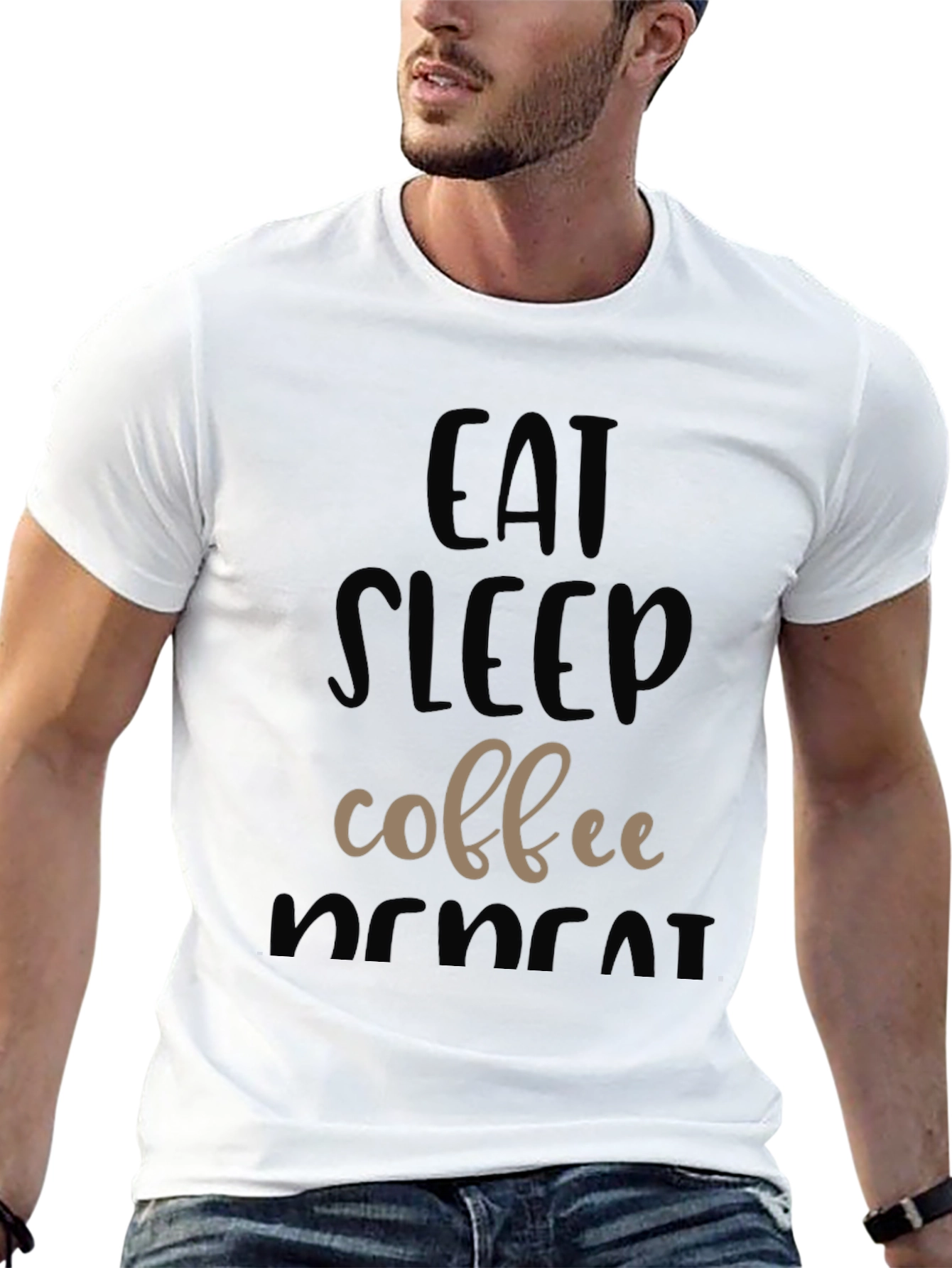 Eat Sleep Coffee Repeat Graphic Tee