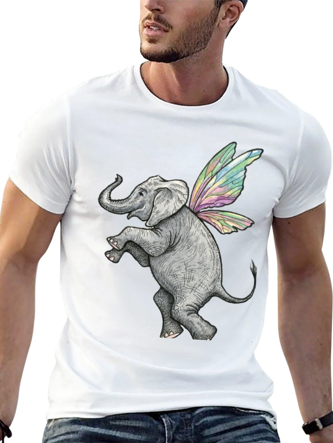 Elephant Fairy Graphic Tee - Unique Design