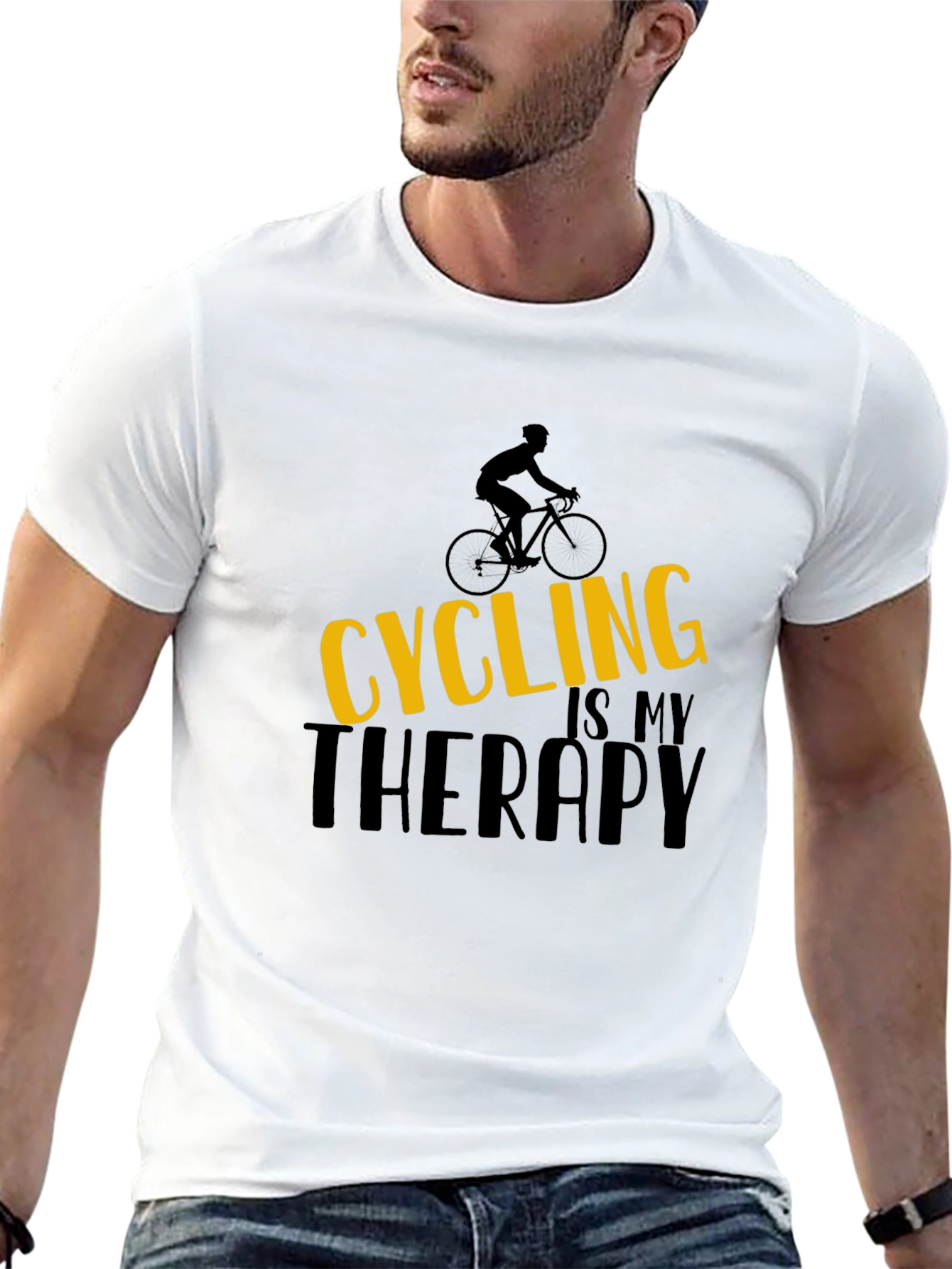 Cycling is My Therapy Graphic Tee