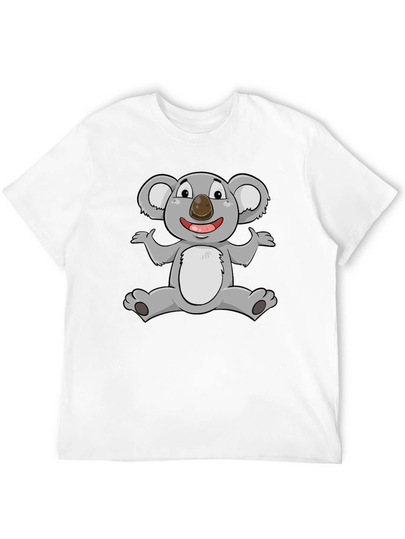 Cute Koala Graphic Black T-Shirt