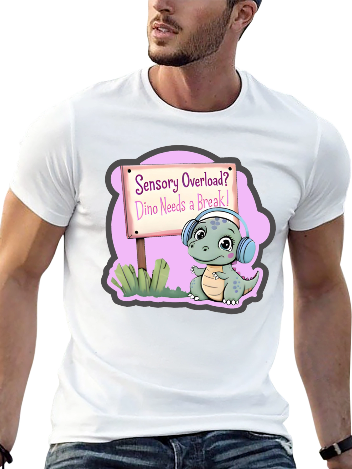 Sensory Overload Dino T-Shirt Autism Awareness Tee