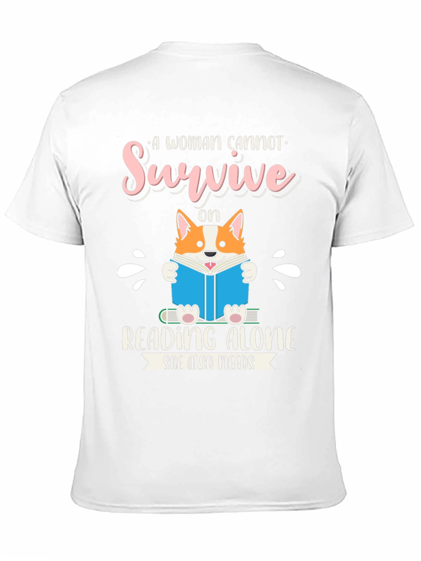 Funny Book Lover Corgi T-Shirt
