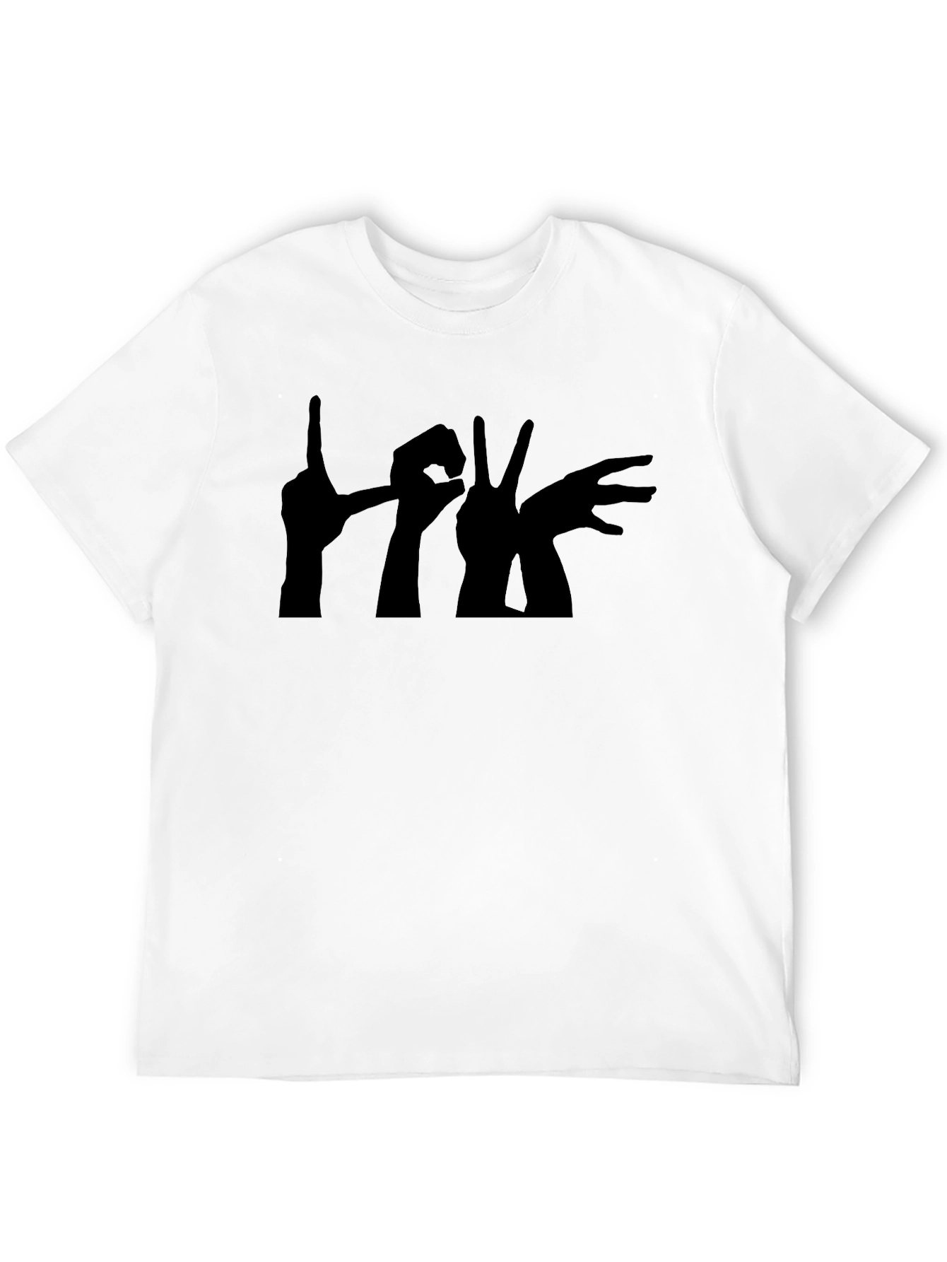 Love Sign Language Black T-Shirt
