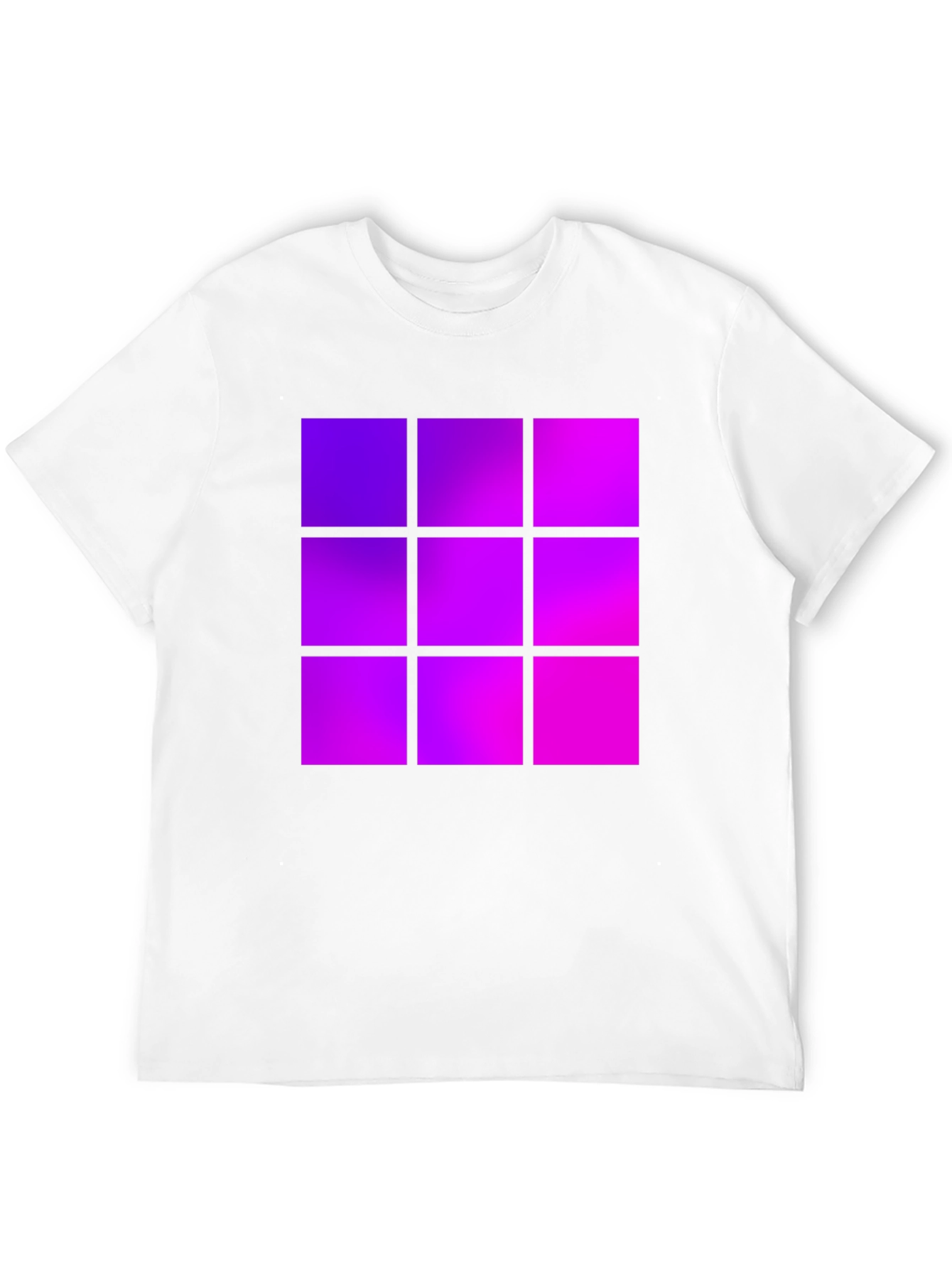 Gradient Squares Graphic Black Tee