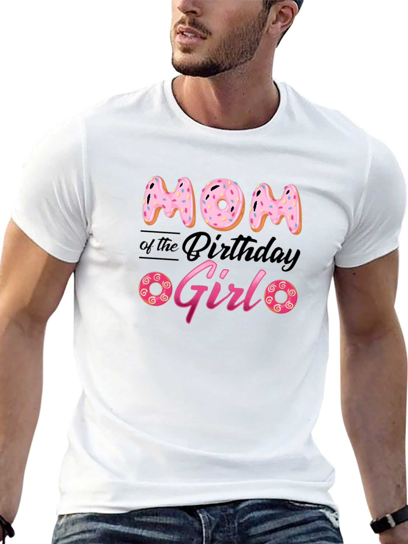 Mom of the Birthday Girl Donut T-Shirt
