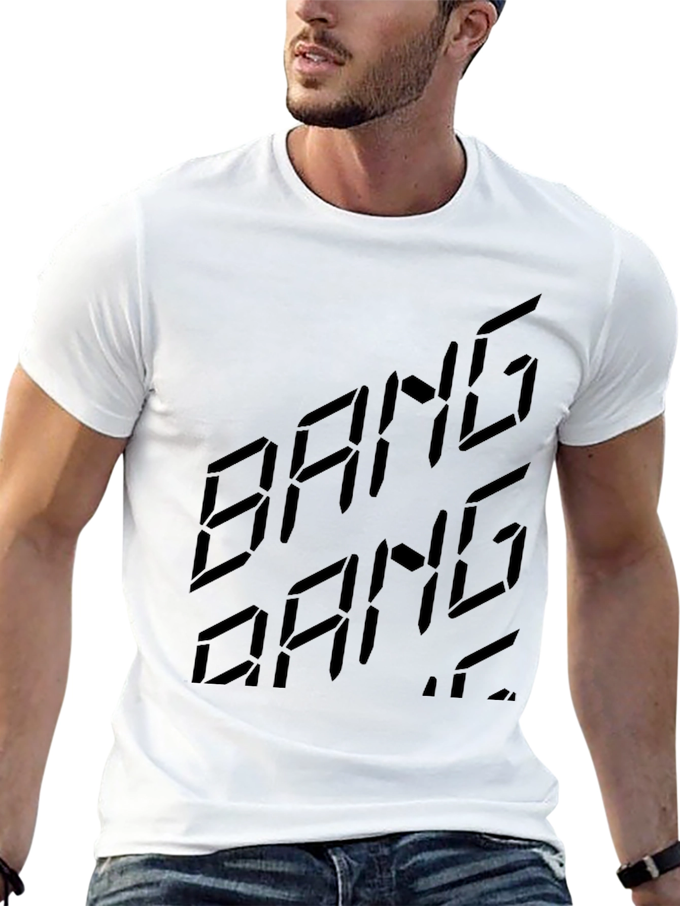 Bang Bang Graphic Print Black T-Shirt