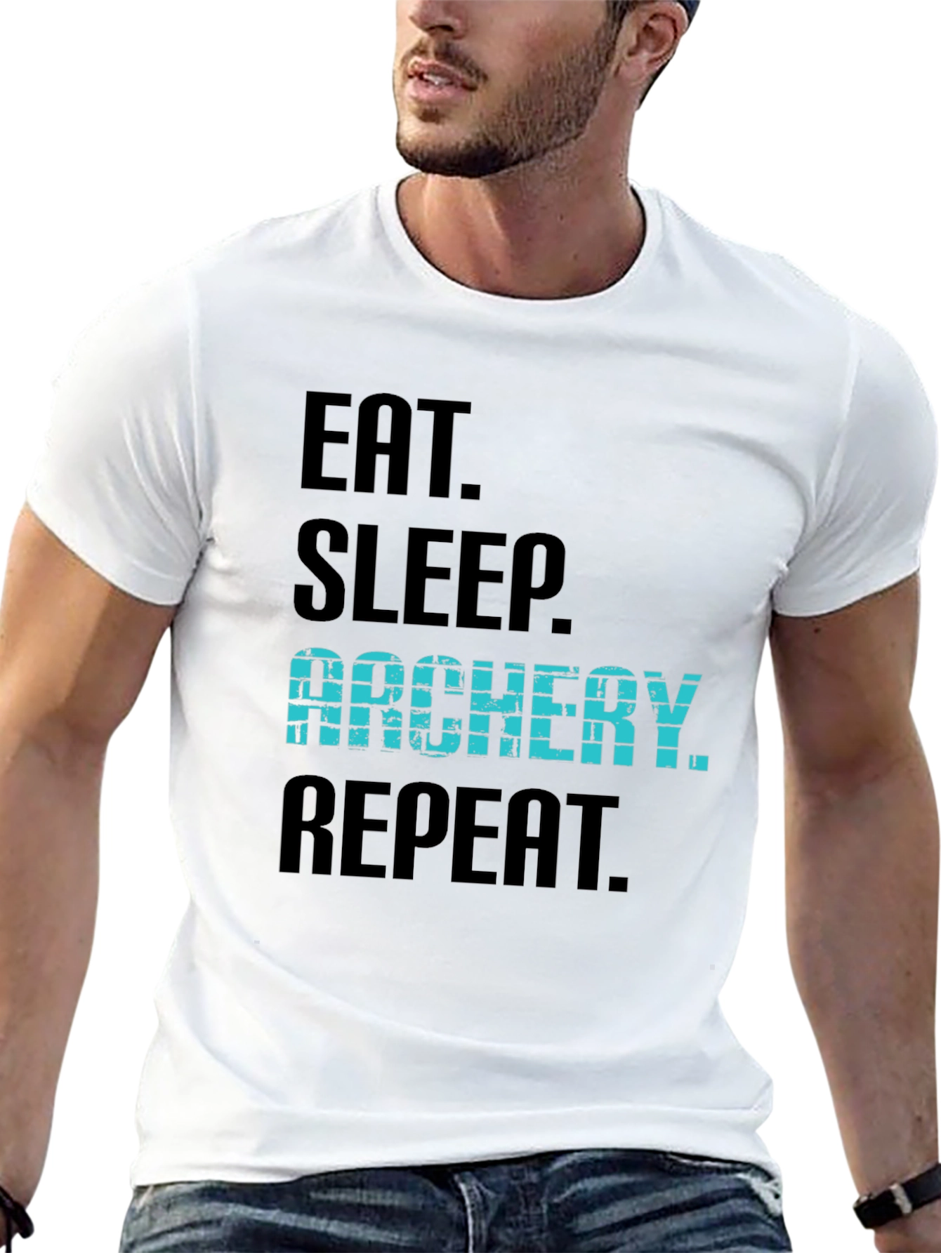 Eat Sleep Archery Repeat Black T-Shirt
