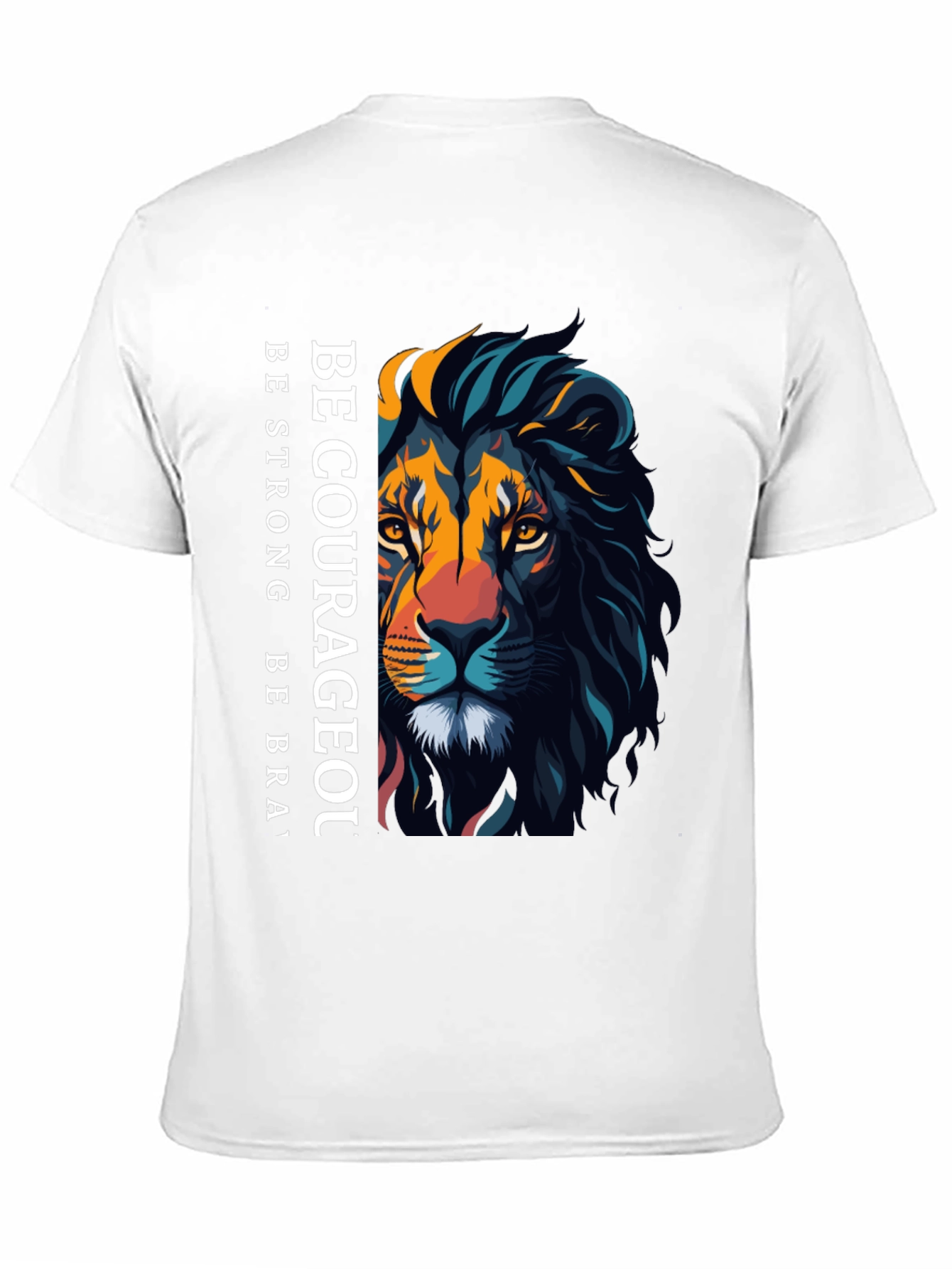 Be Courageous Lion Graphic Tee - Black