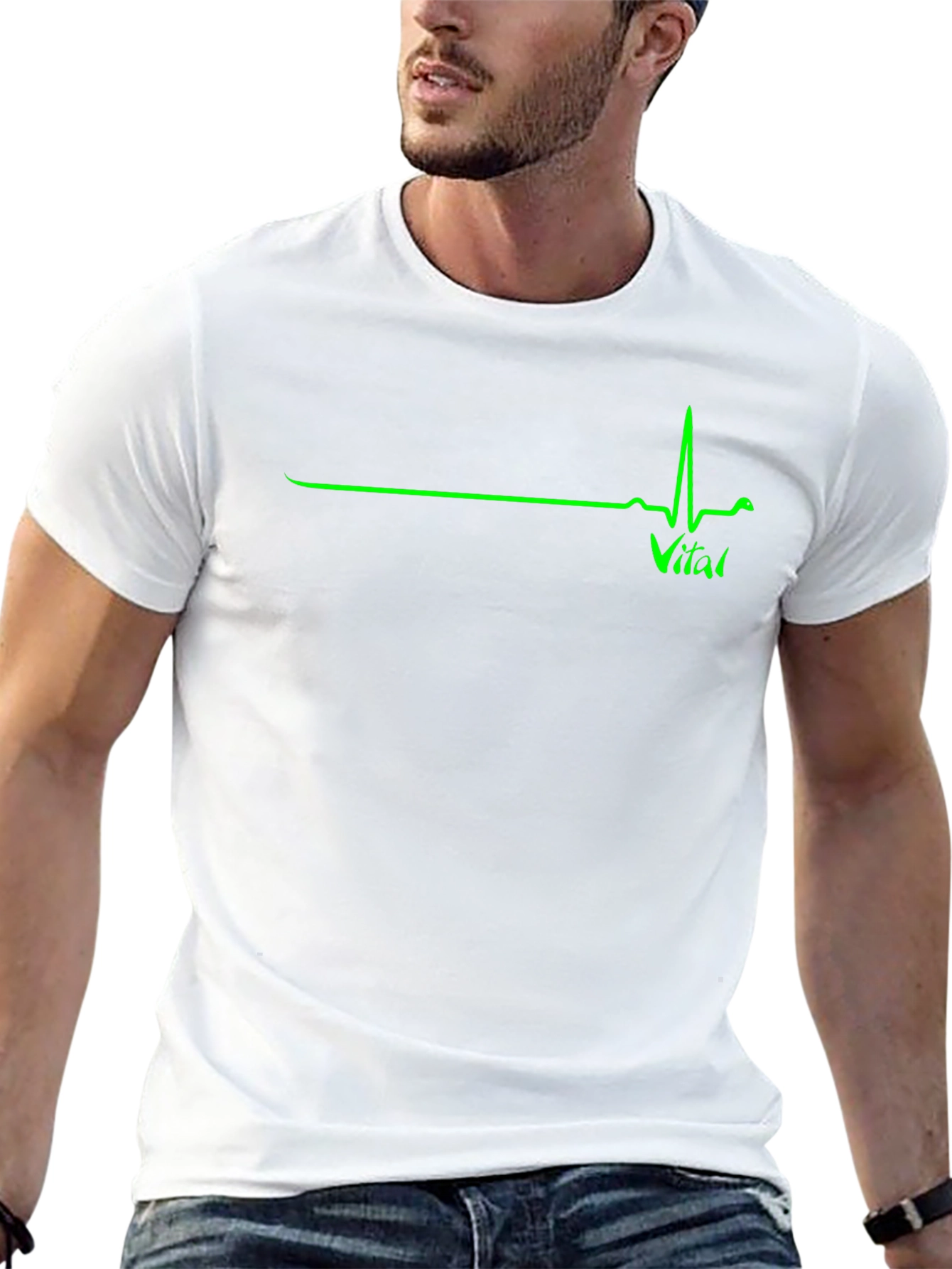 Vital Sign ECG Graphic T-Shirt - Black