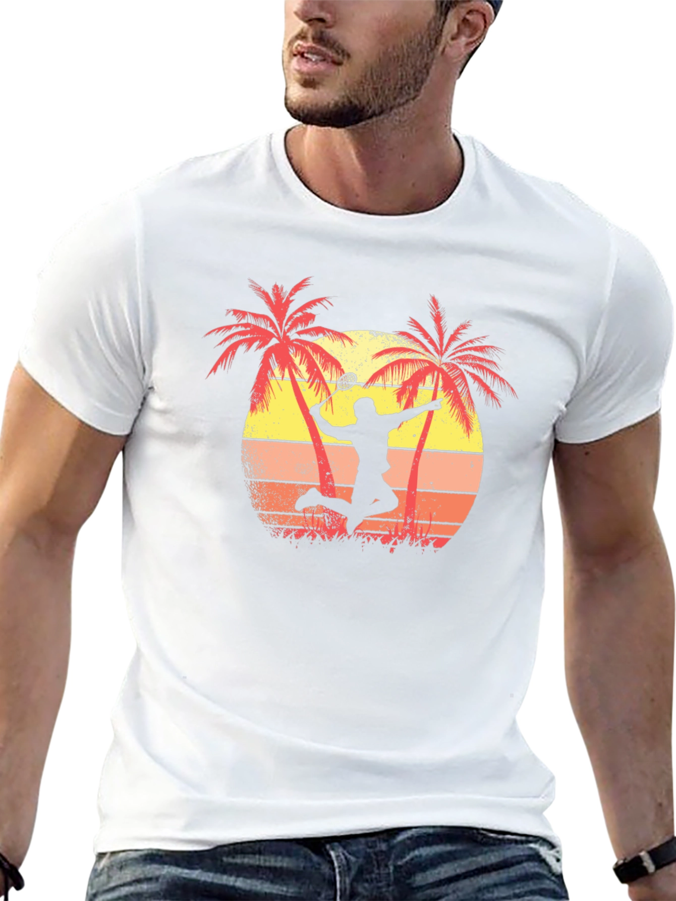 Badminton Sunset Graphic Tee