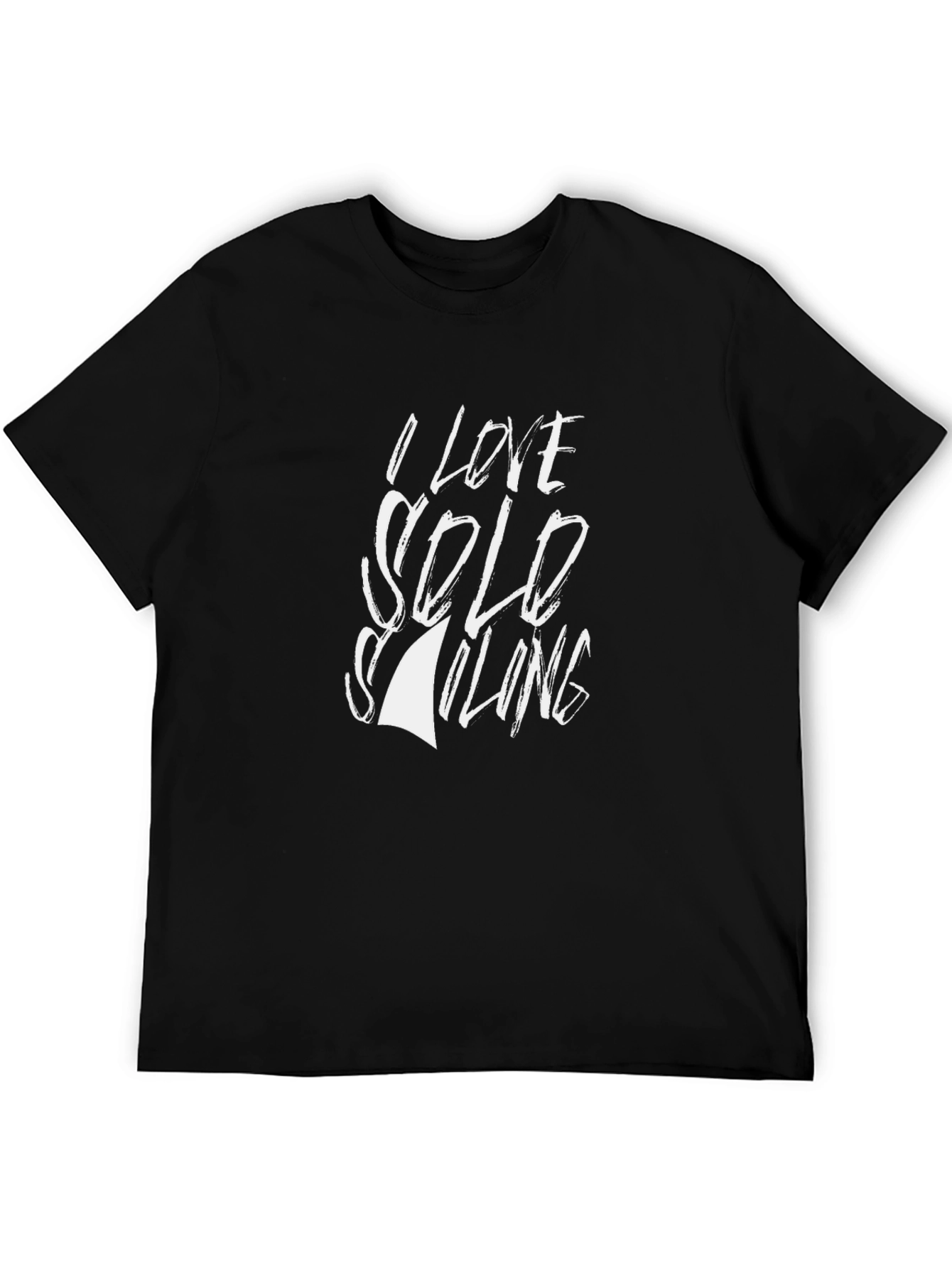 I Love Solo Sailing Black T-Shirt