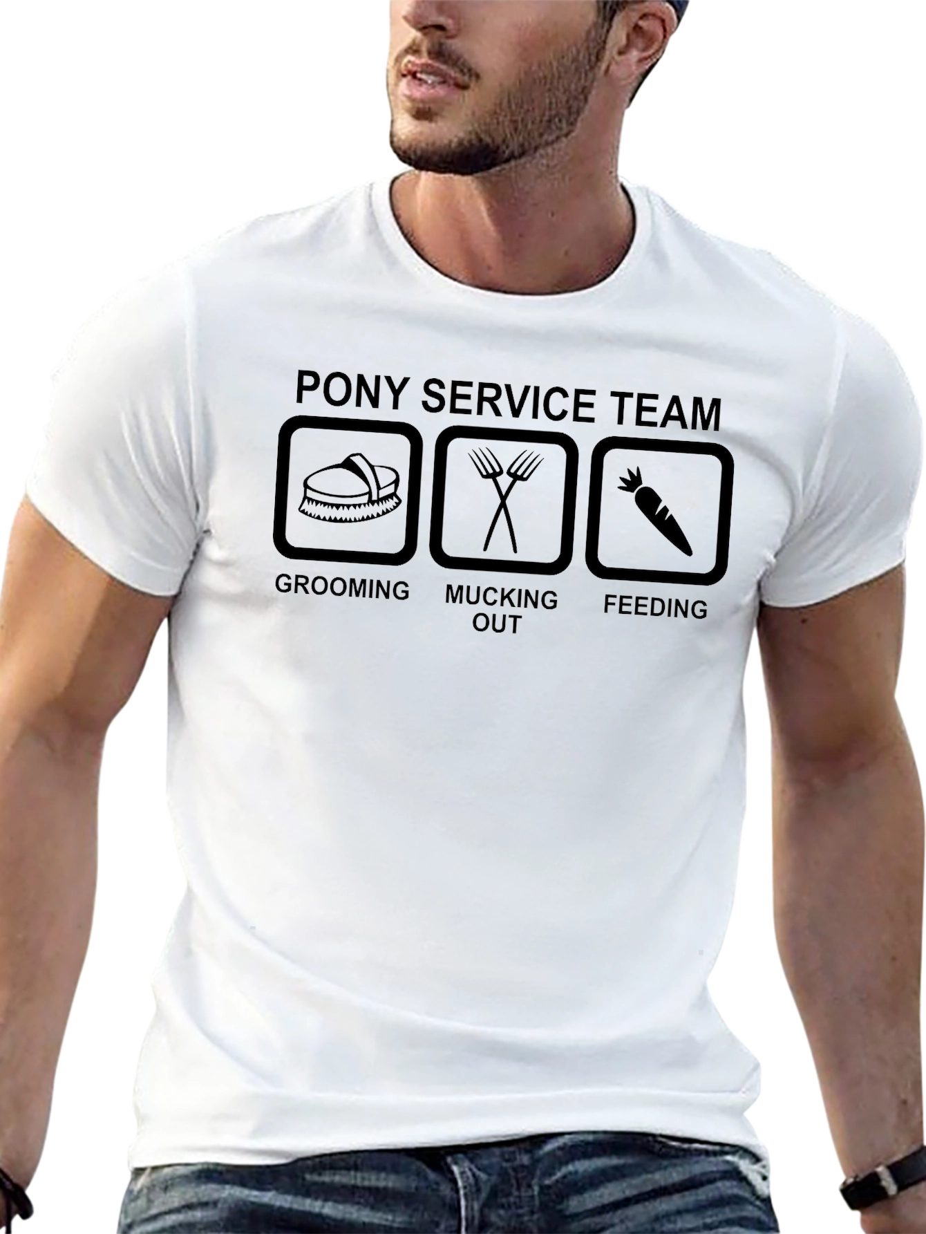 Pony Service Team T-Shirt - Grooming Mucking Feeding