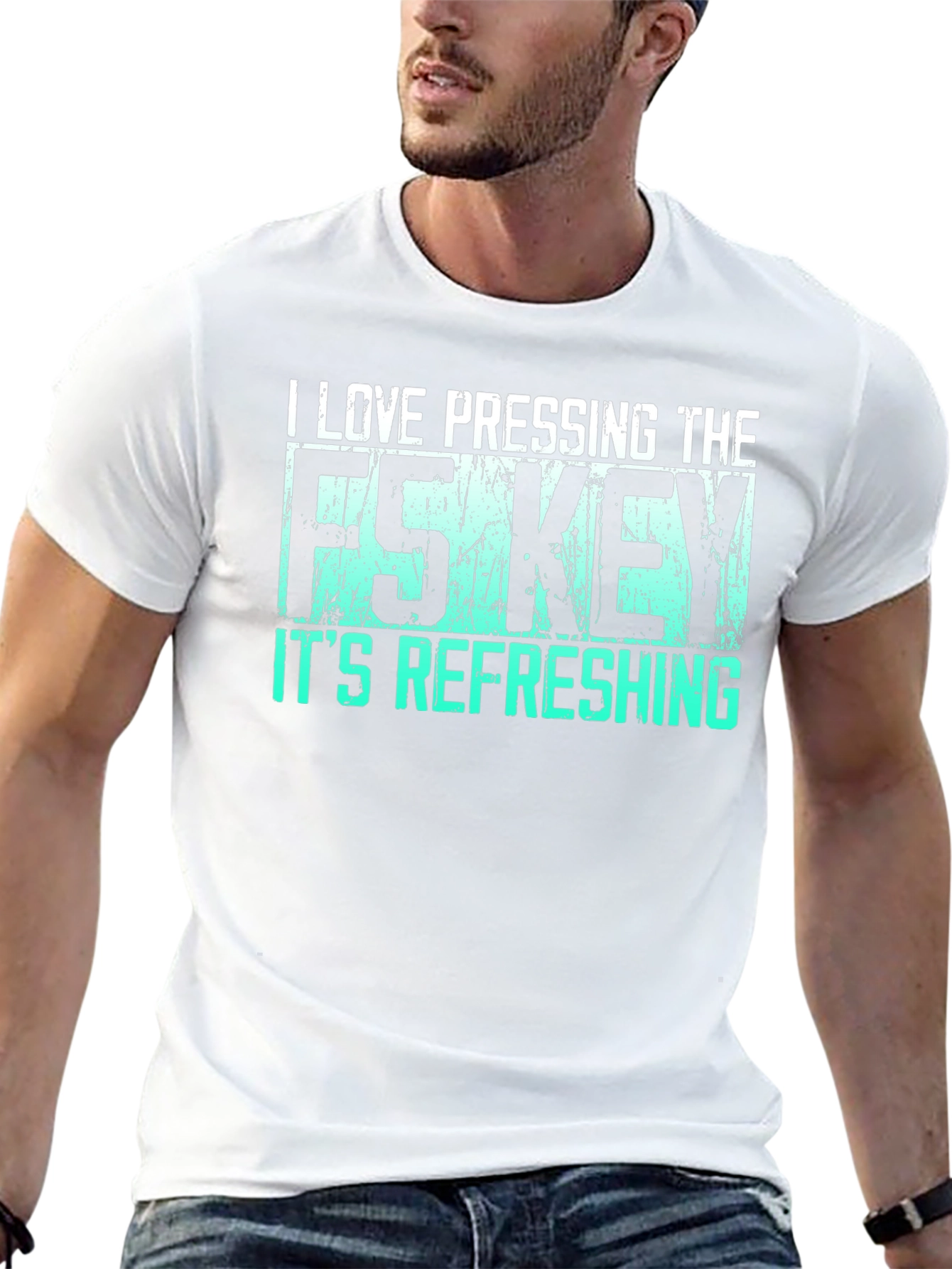 I Love Pressing F5 Refreshing Black T-Shirt