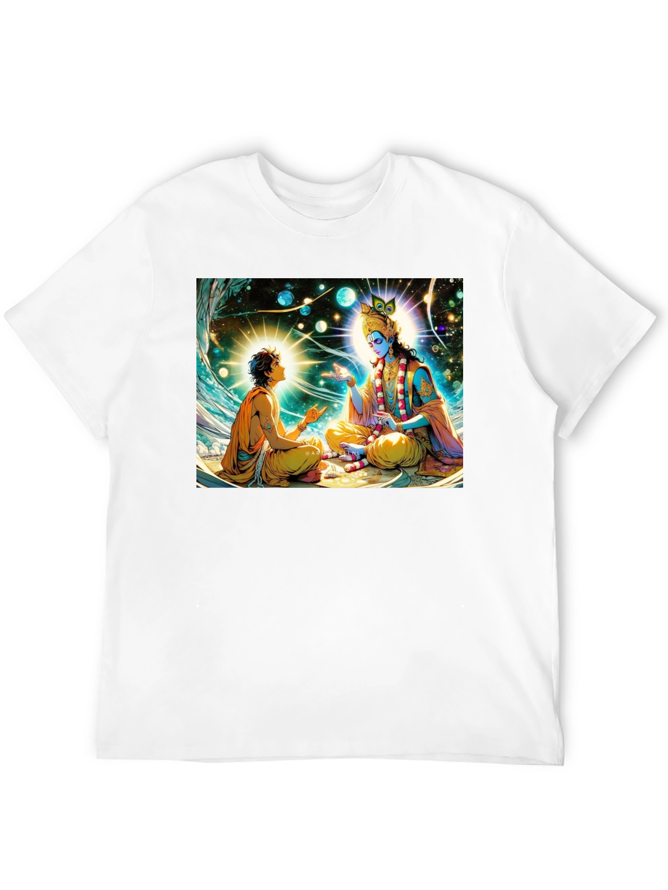 Krishna & Arjuna Black T-Shirt