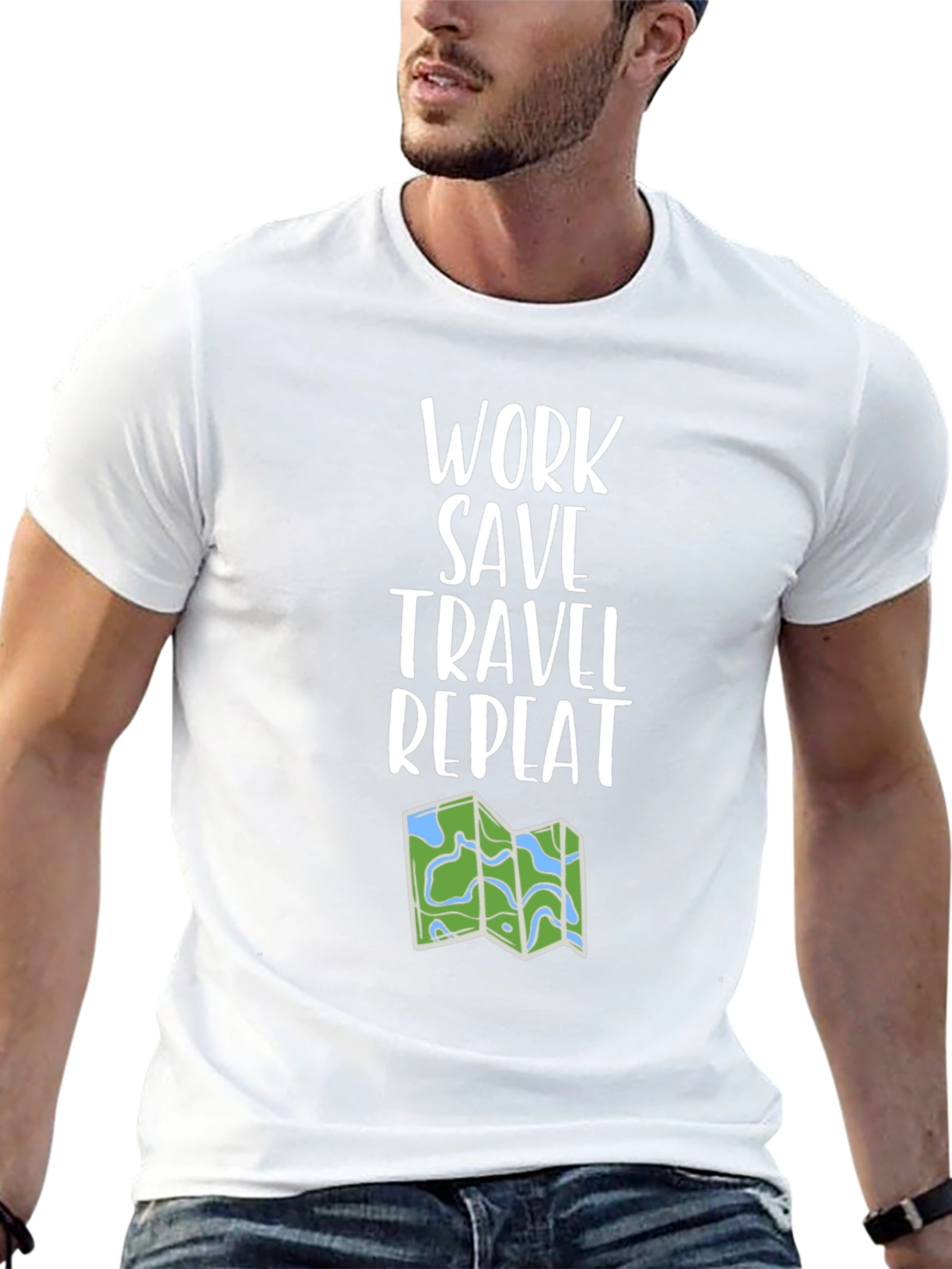Work Save Travel Repeat Graphic Tee