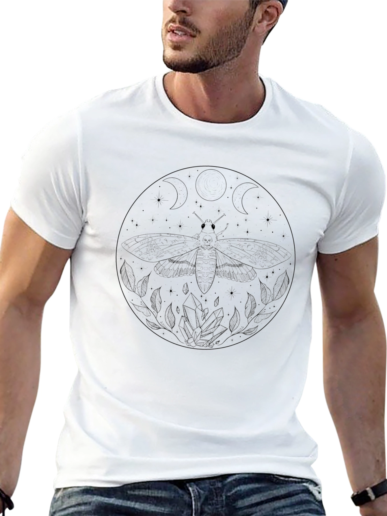 Moth & Moon Phases Graphic Tee
