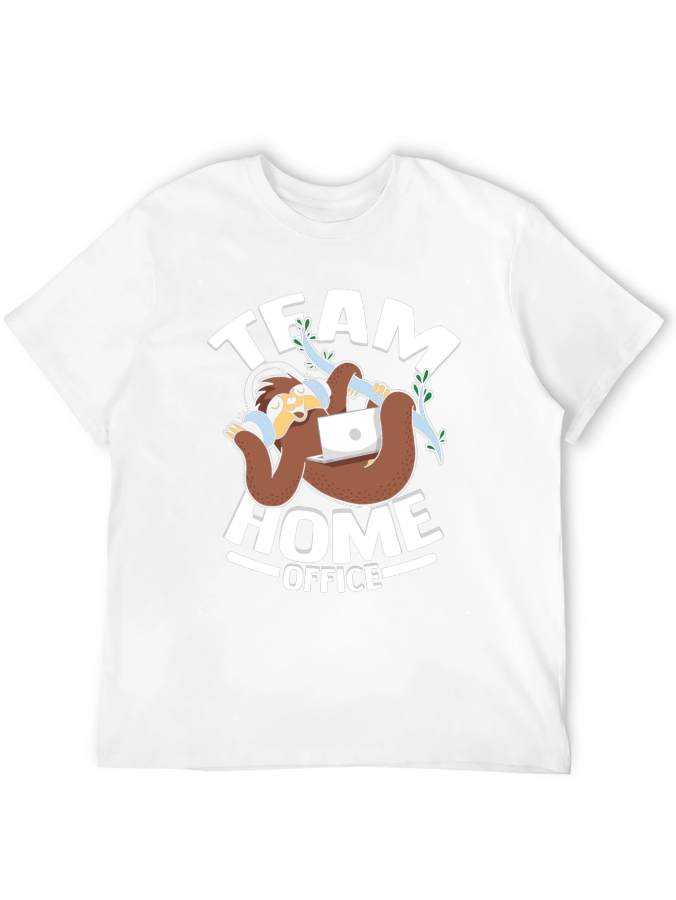 Team Home Office Sloth Graphic T-Shirt