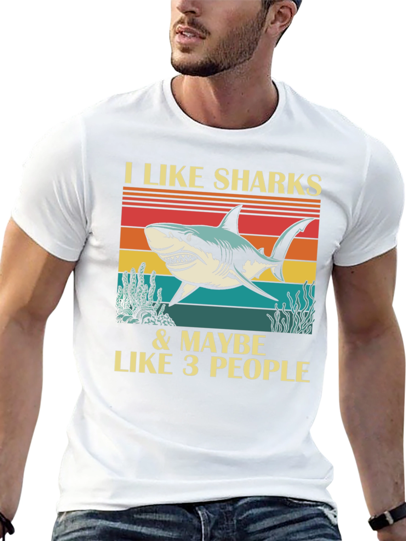 I Like Sharks & Maybe 3 People Graphic Tee