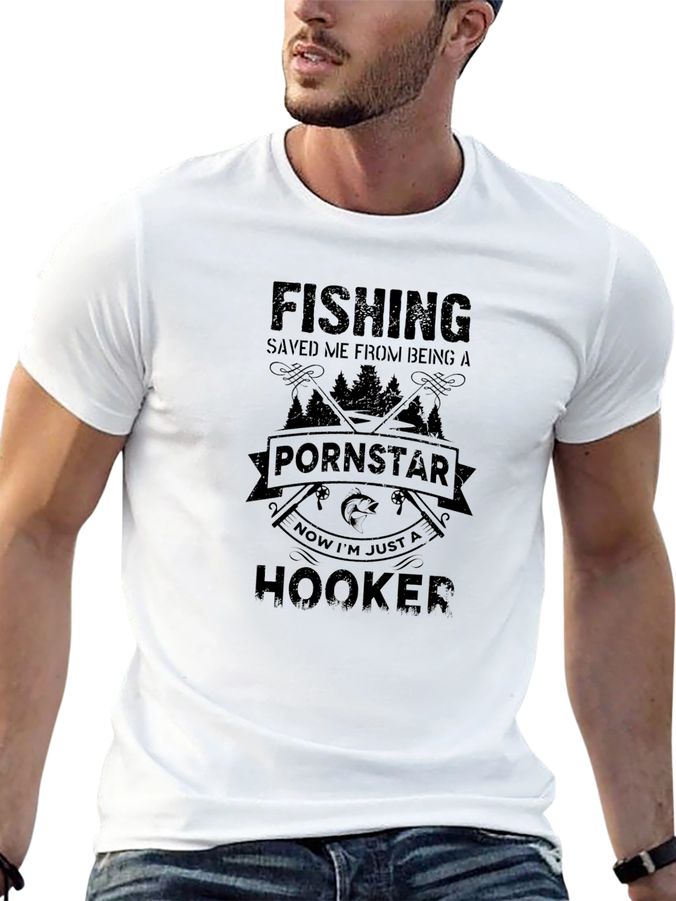 Funny Fishing Hooker T-Shirt - Angler Gift