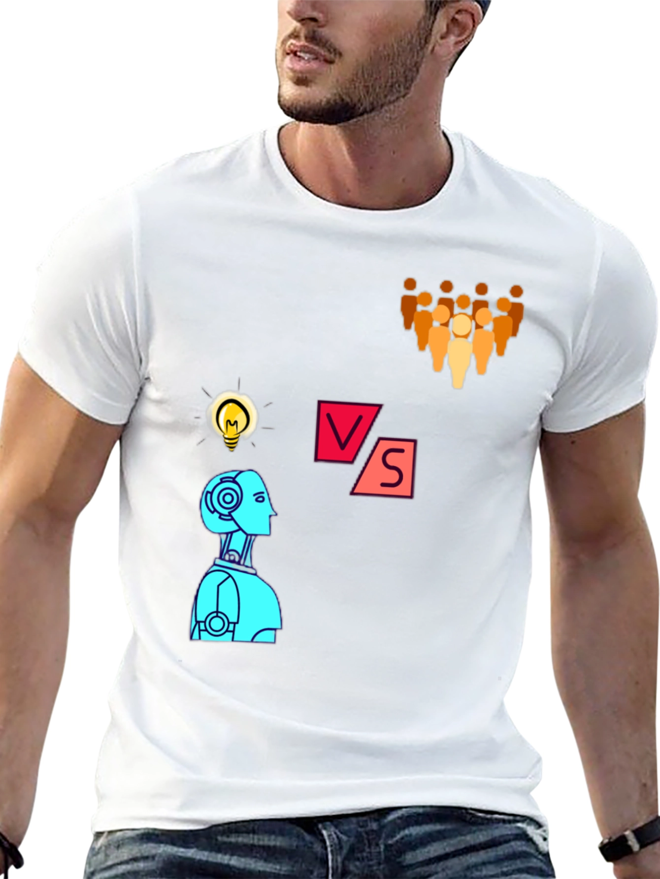 AI vs Humans T-Shirt - Innovation Design