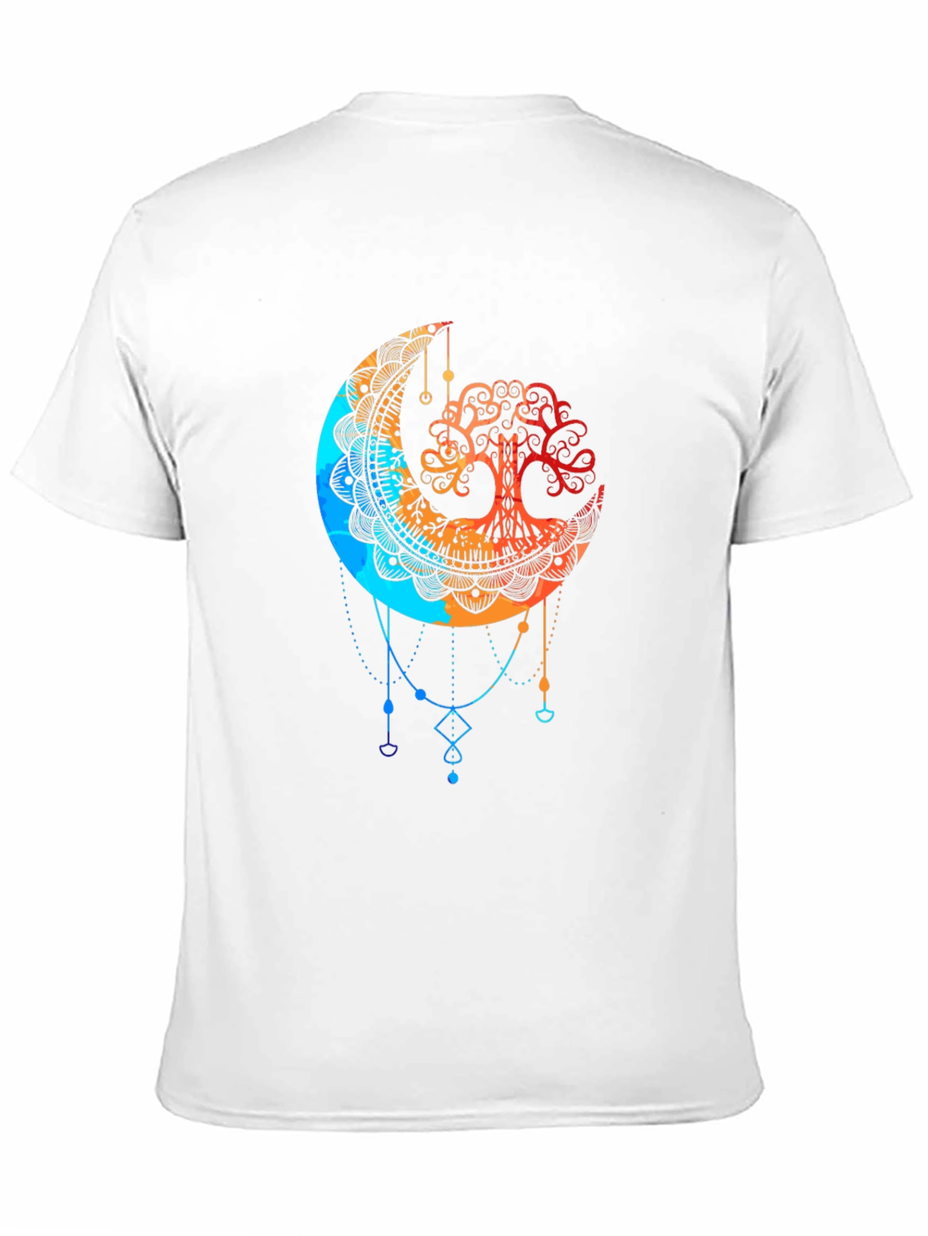 Tree of Life Moon Graphic Mens T-Shirt