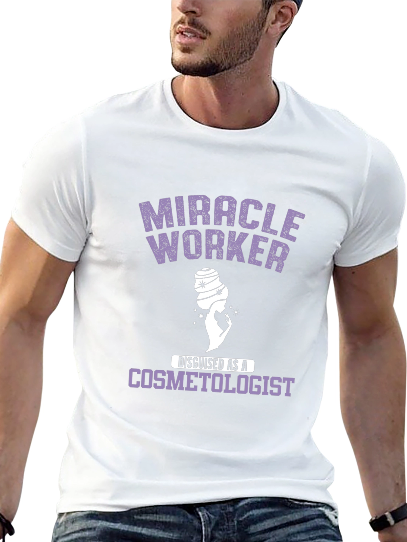 Miracle Worker Cosmetologist Black Graphic Tee