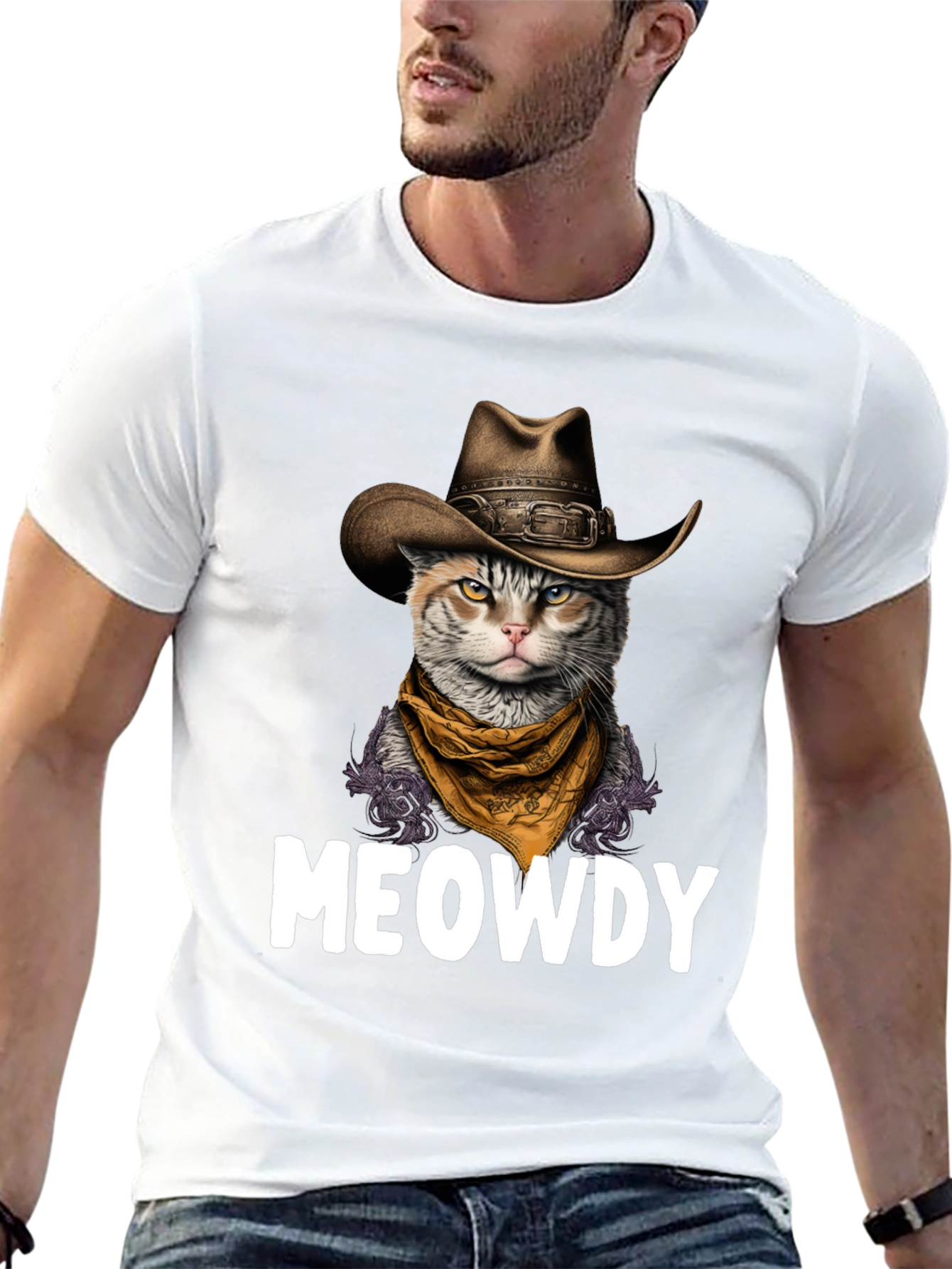 Meowdy Cat Cowboy T-Shirt