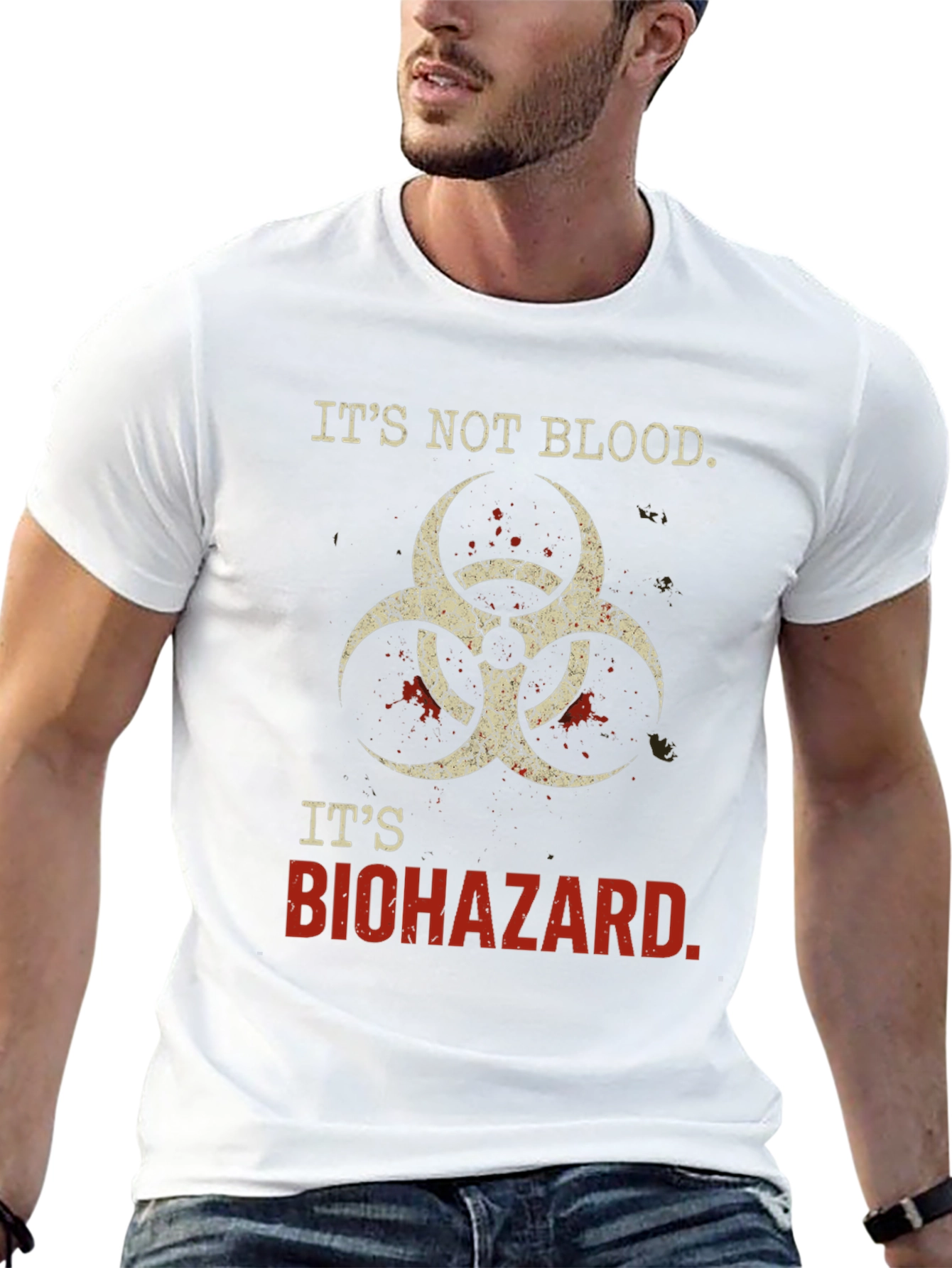 Biohazard Graphic Print T-Shirt