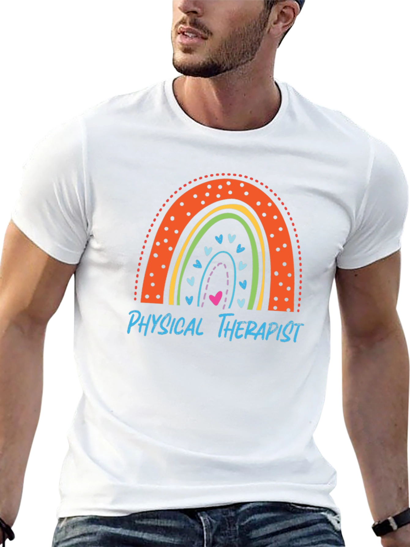 Physical Therapist Rainbow Graphic Tee