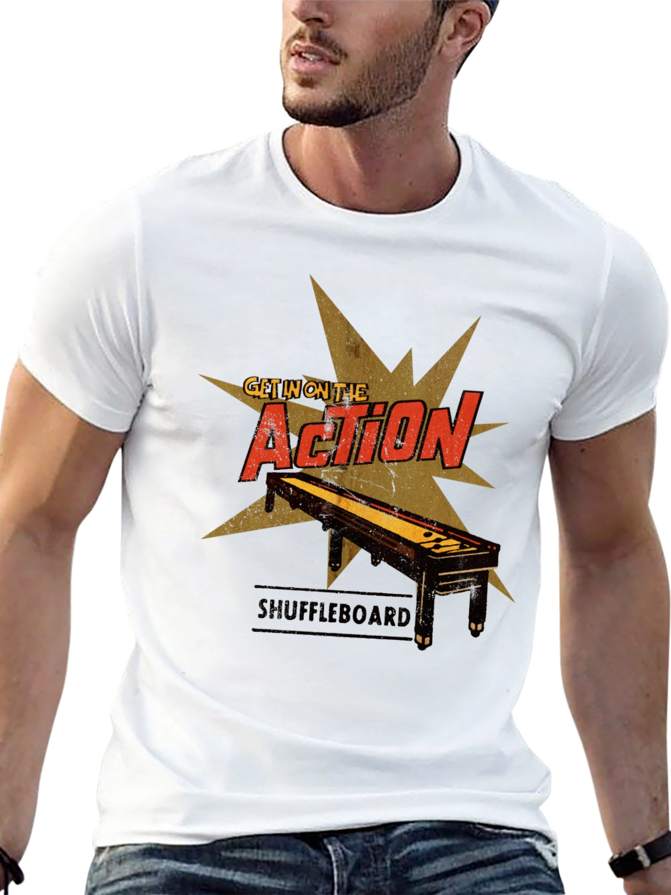 Shuffleboard Action Graphic T-Shirt