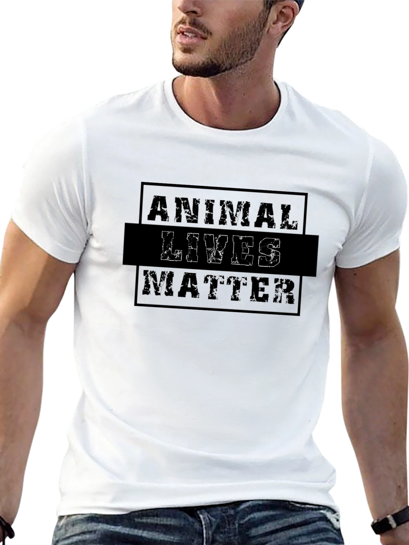 Animal Lives Matter Graphic Tee - Black Cotton T-Shirt