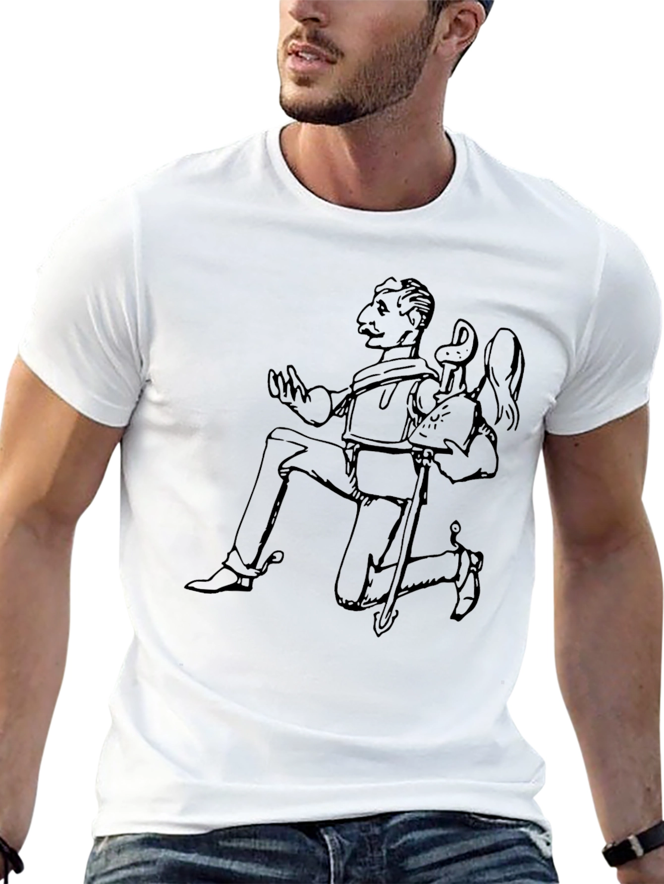 Quixotic Black Graphic Tee