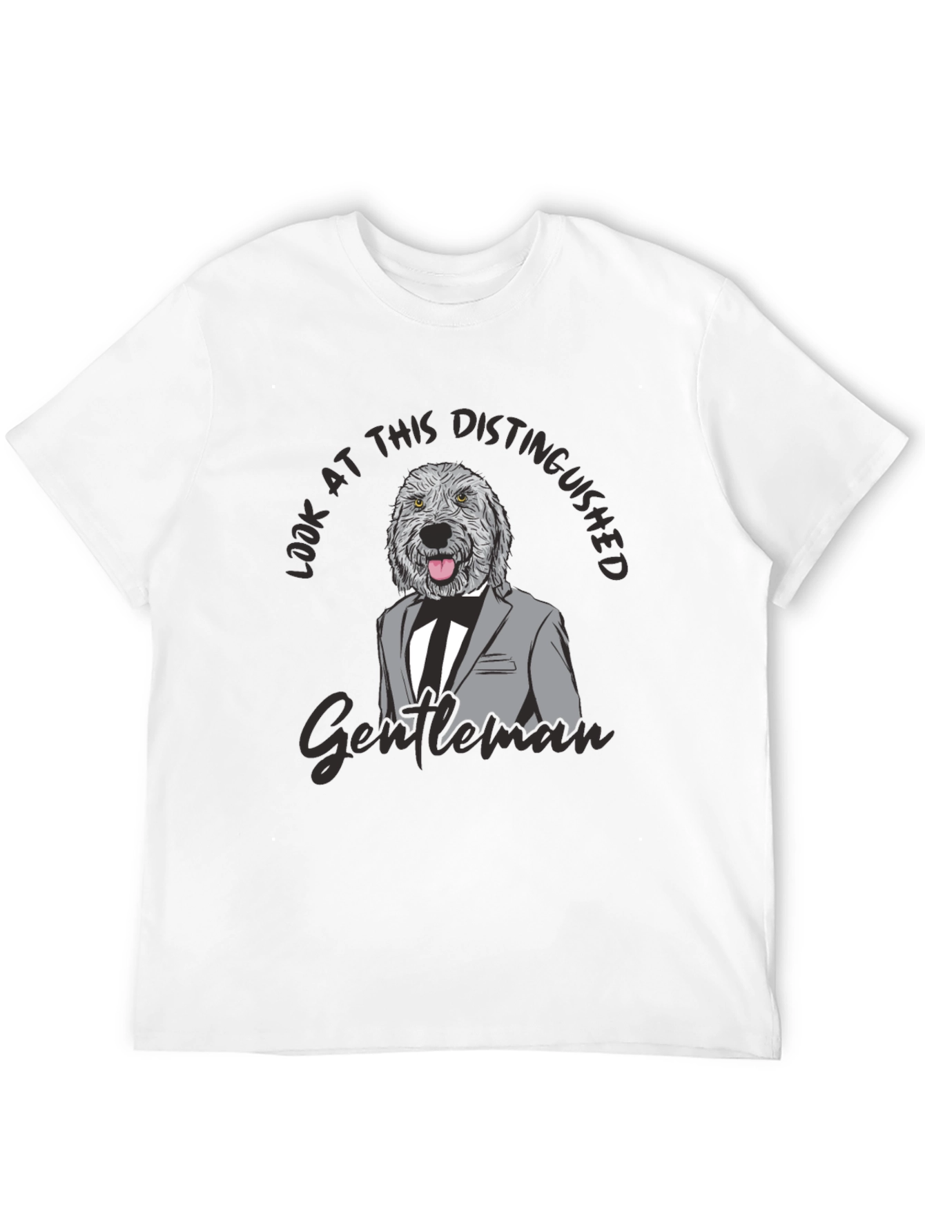Distinguished Dog Gentleman Graphic T-Shirt