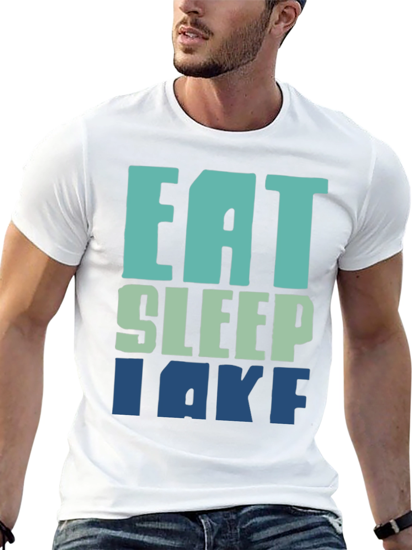Eat Sleep Lake T-Shirt - Casual Graphic Tee