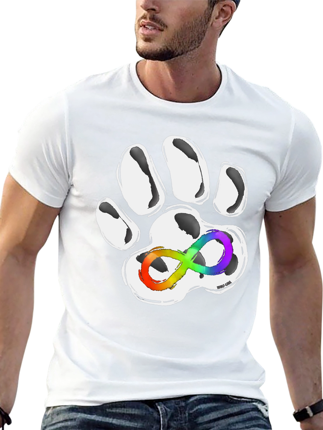 Autism Awareness Paw Print T-Shirt