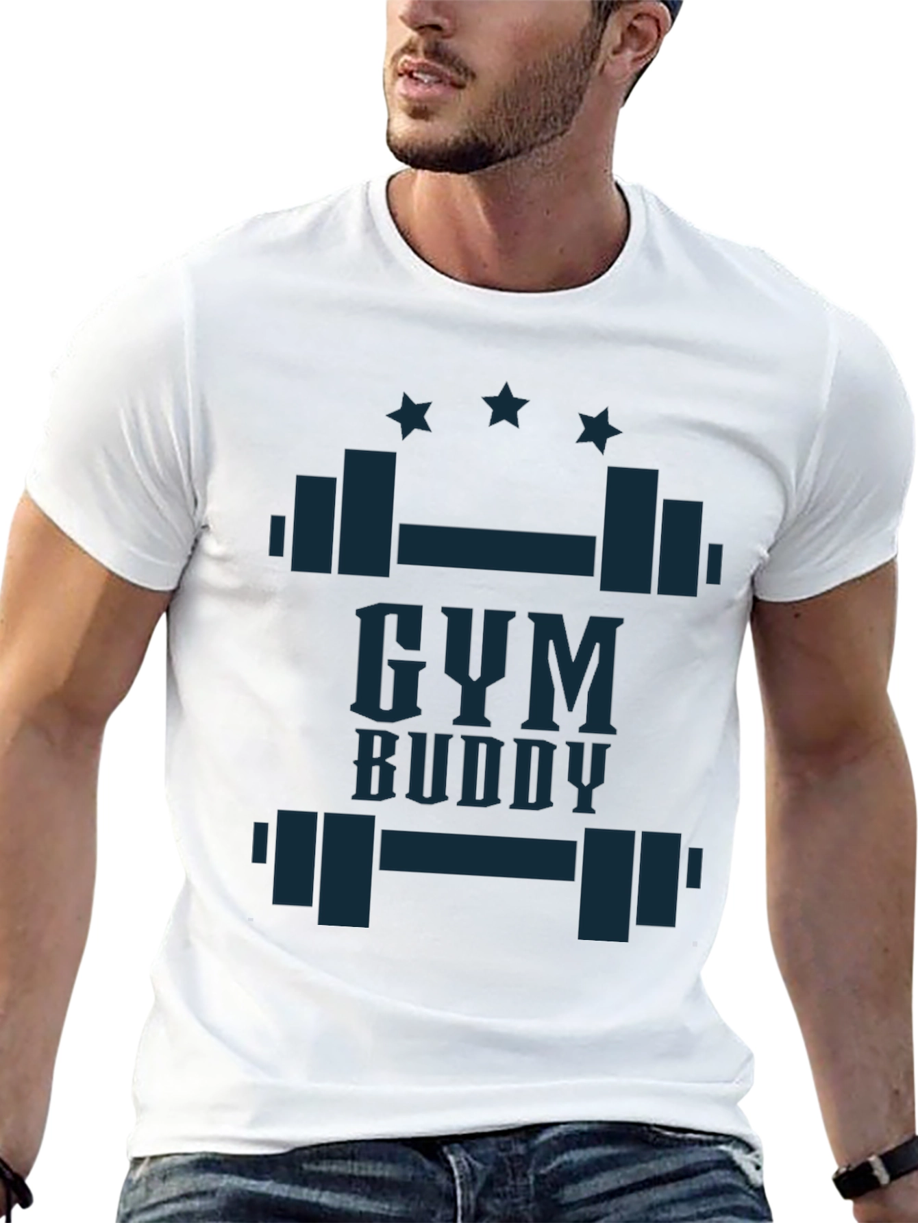 Gym Buddy Graphic Tee - Black