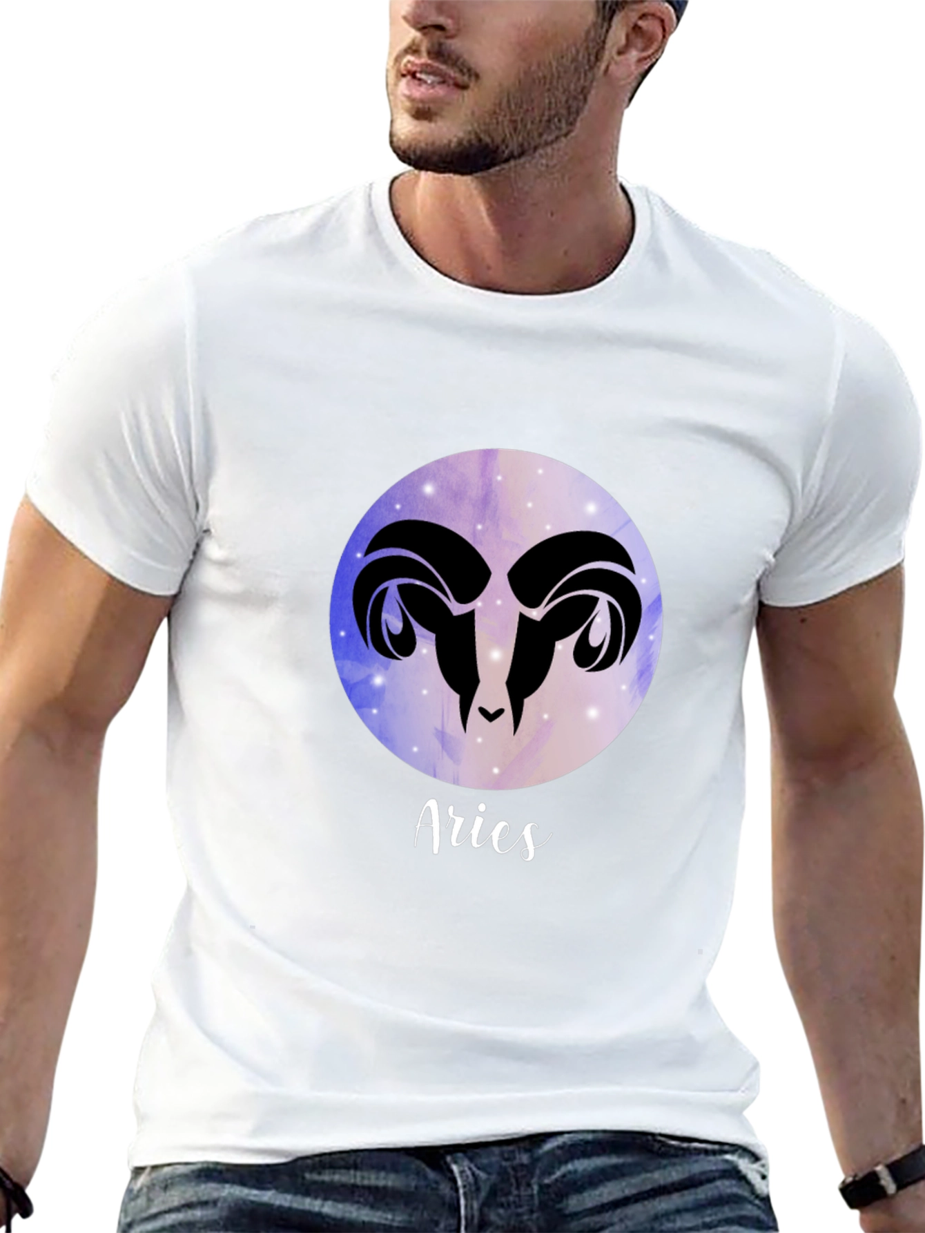 Aries Zodiac Black Graphic Tee
