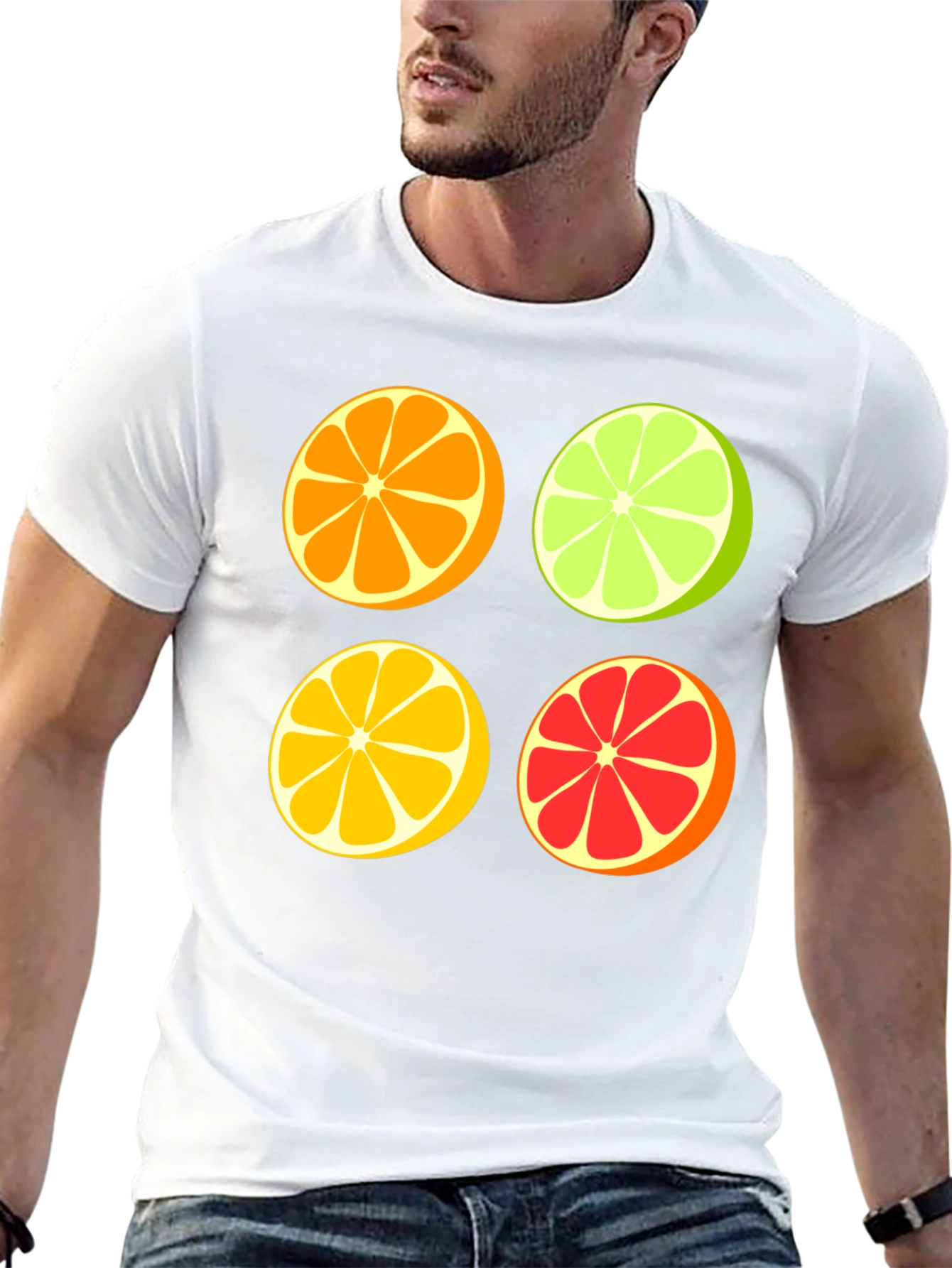 Citrus Slices Graphic Tee - Fresh & Fun