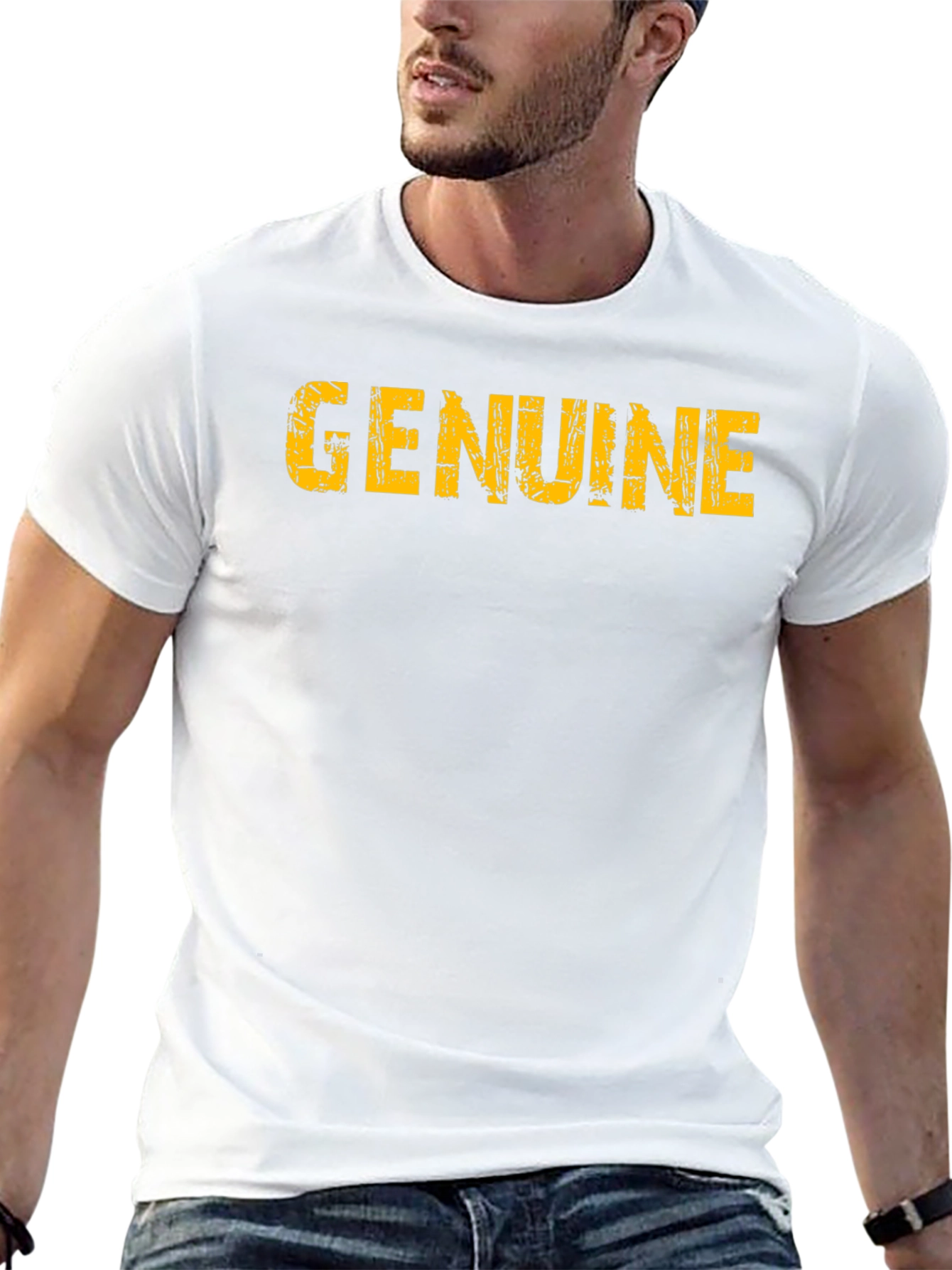 Mens Genuine Graphic Black T-Shirt