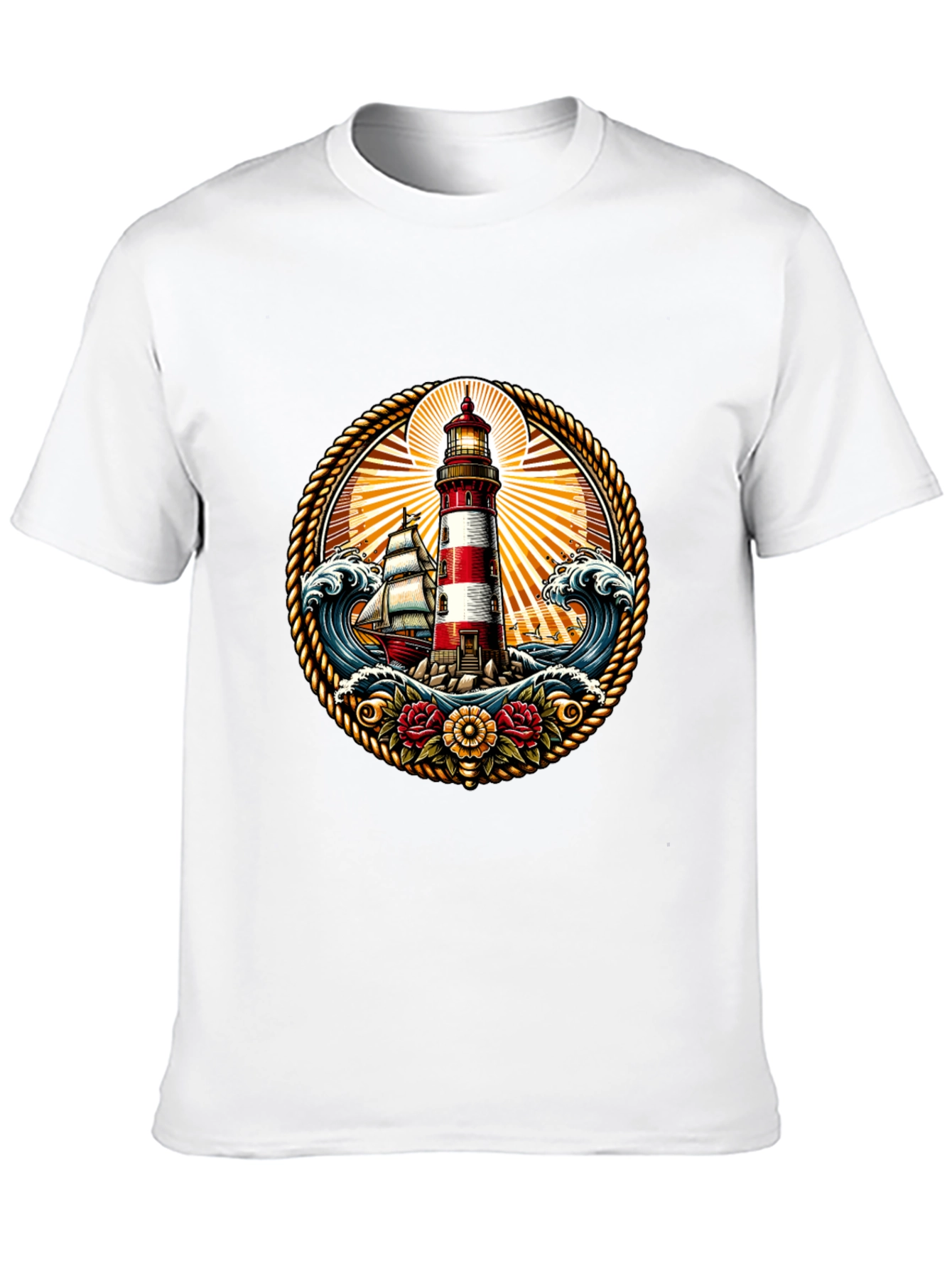 Nautical Lighthouse Graphic T-Shirt