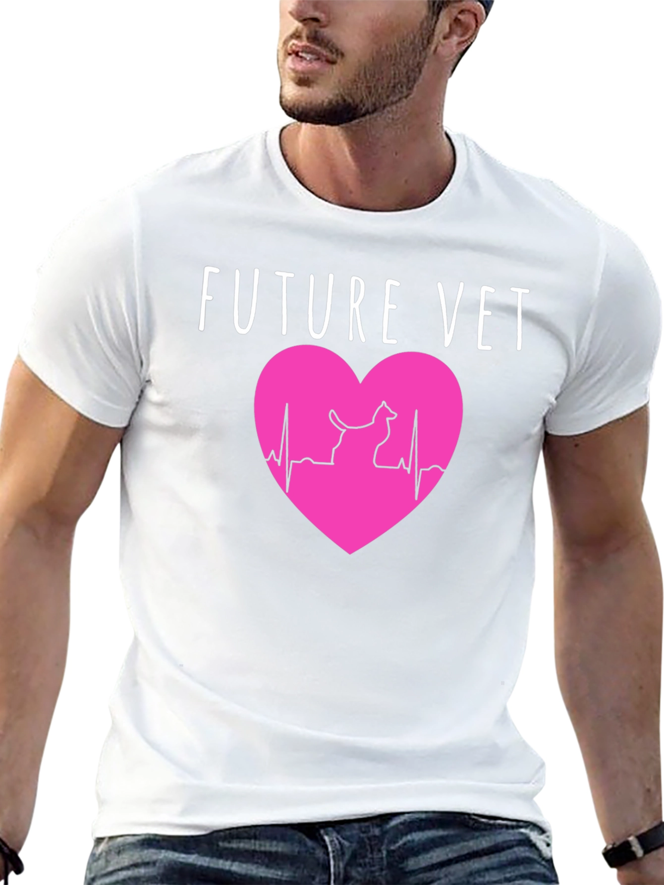 Future Vet T-Shirt: Heartbeat Animal Lover Design