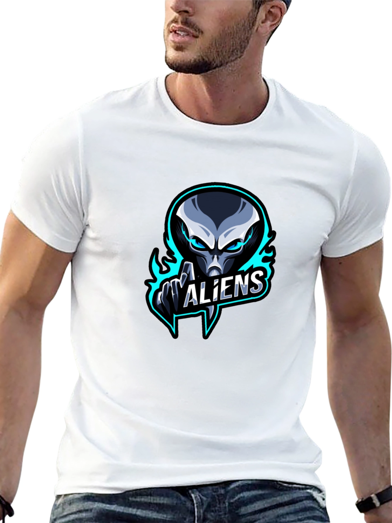Alien Graphic Black T-Shirt