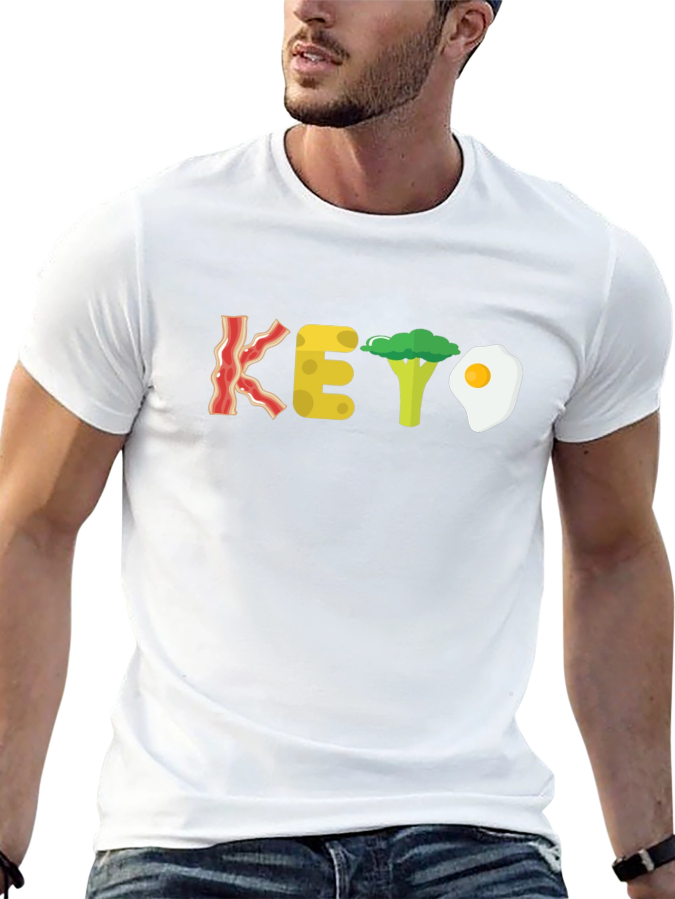 Keto Diet T-Shirt - Bacon Cheese Broccoli Egg