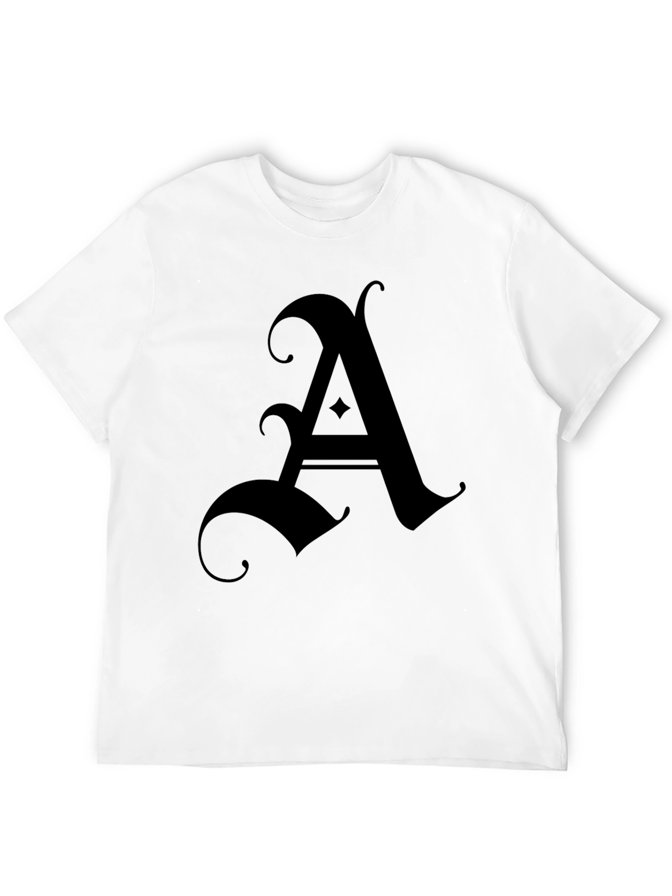 Letter A Graphic Tee - Premium Cotton Blend