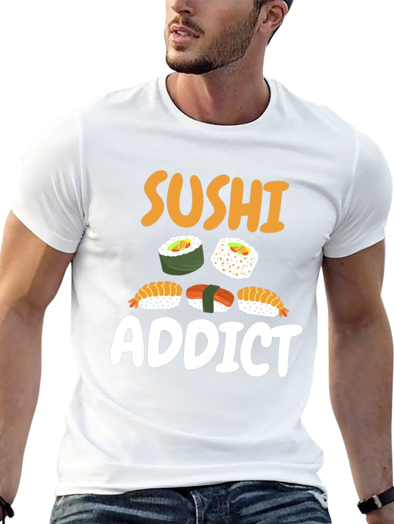 Sushi Addict Black Graphic Tee