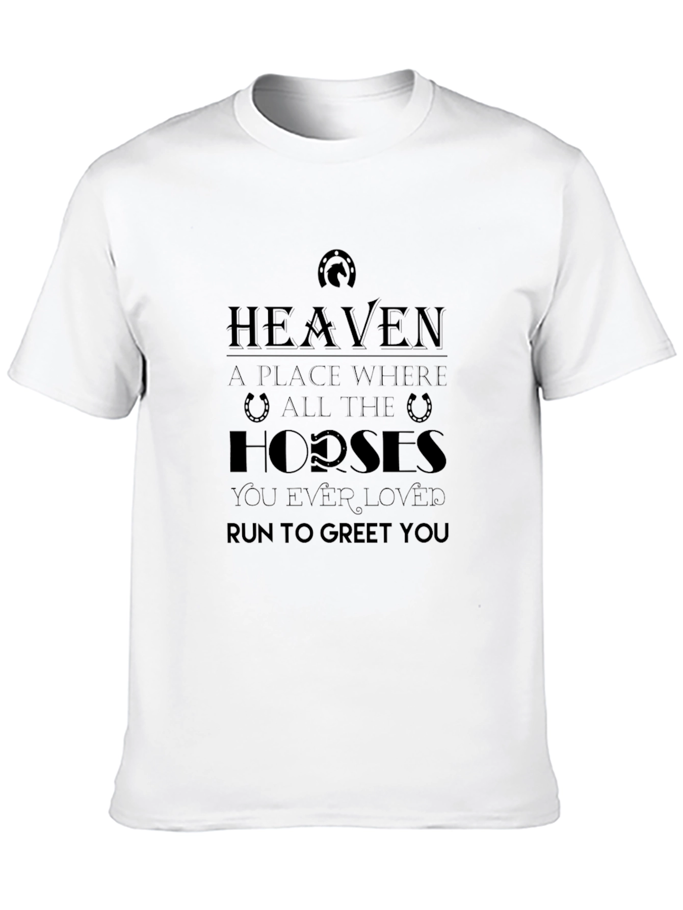 Heavenly Horses Graphic Tee - Unisex Black Shirt