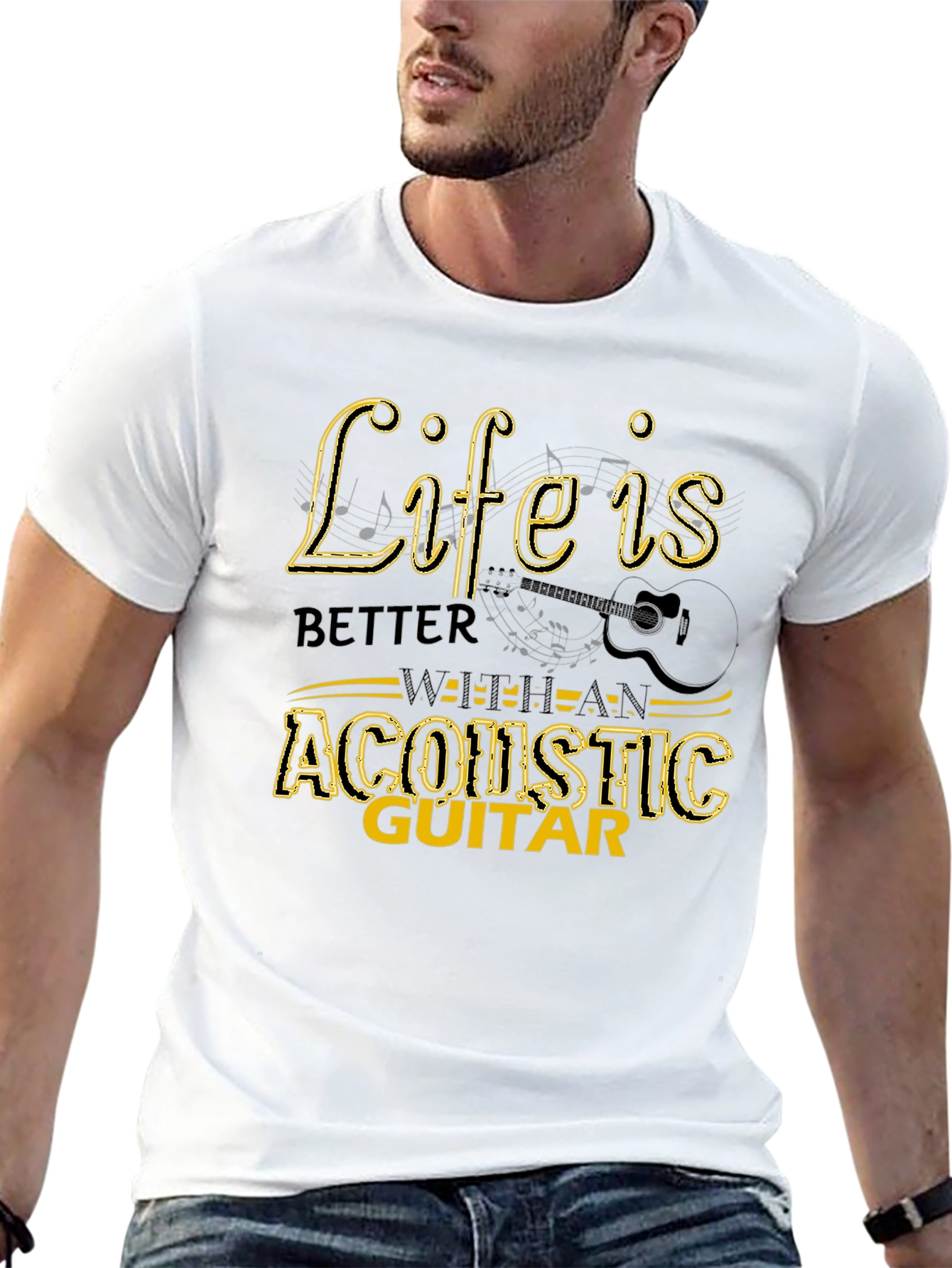 Life is Better with Acoustic Guitar T-Shirt